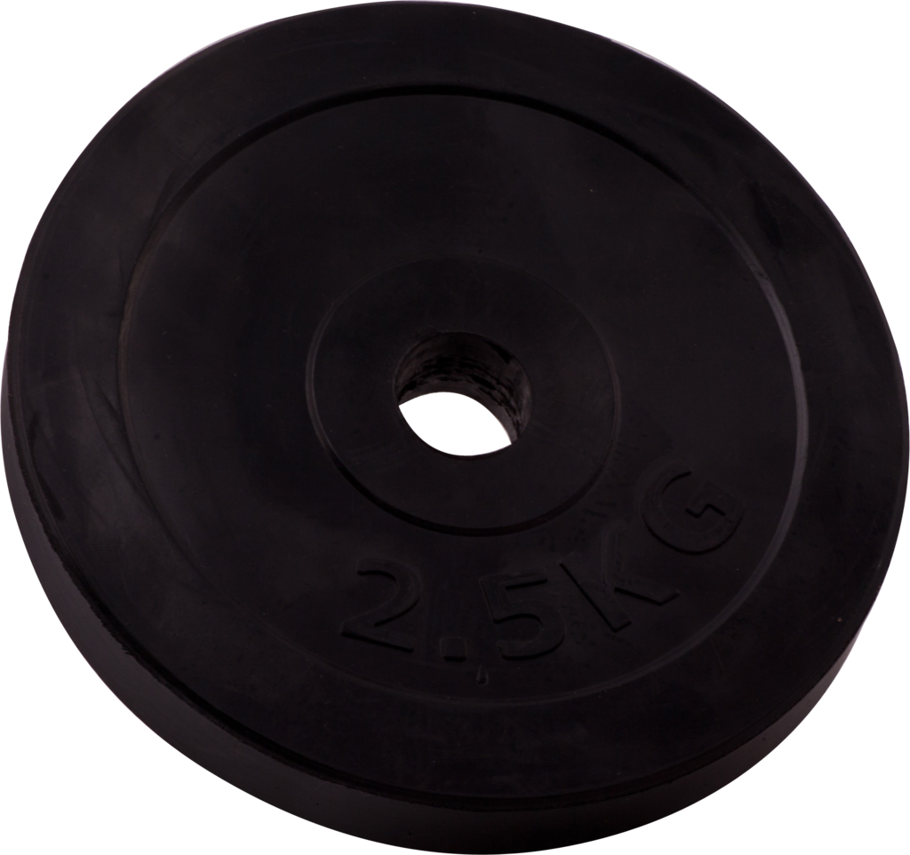 Изображение товара Диск обрезиненный d26мм 2,5кг для тренировки стальной в сочетании с гантелями