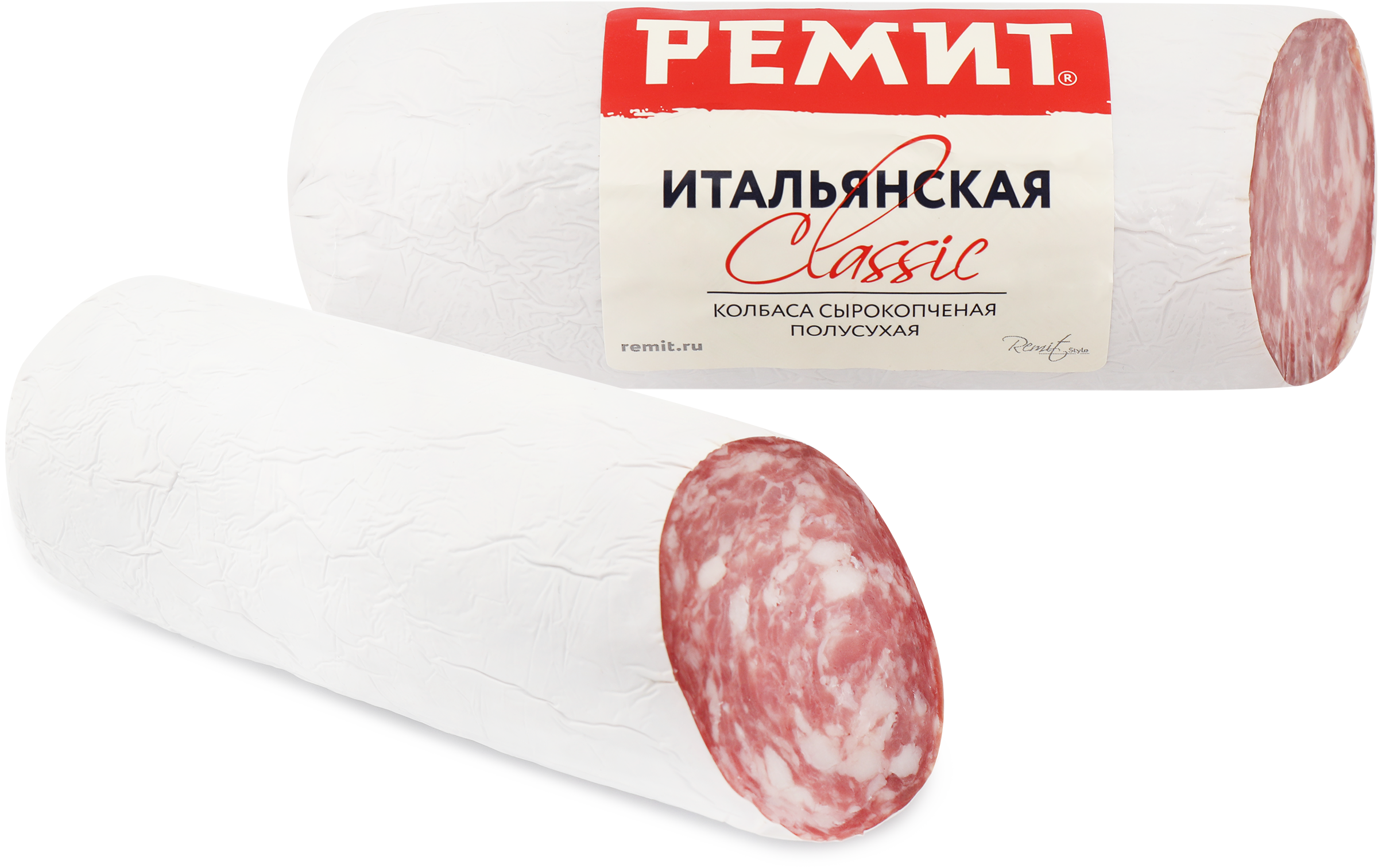 Изображение товара Колбаса сырокопченая РЕМИТ Итальянская Classic полусухая, весовая