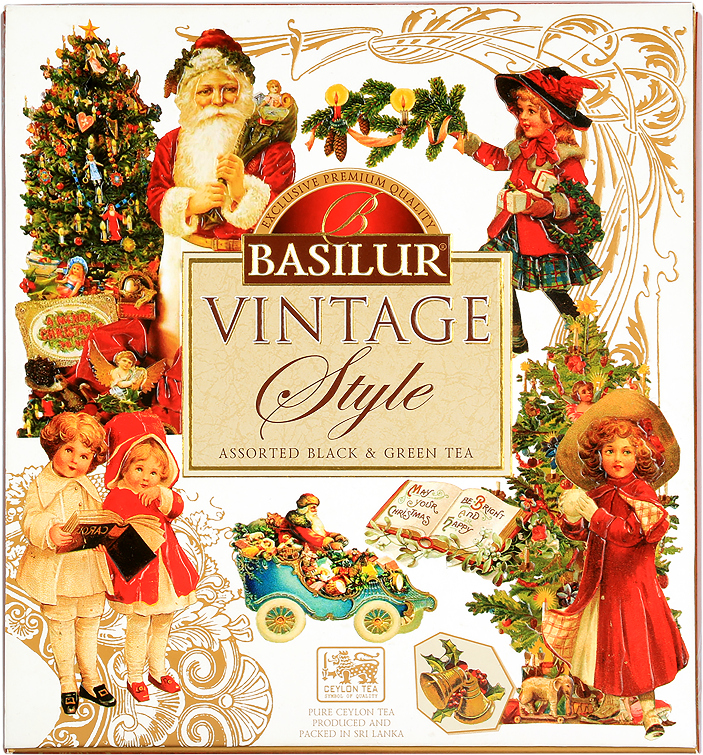 Изображение товара Чай BASILUR Ассорти коллекция Винтаж Зимние каникулы, 40пак