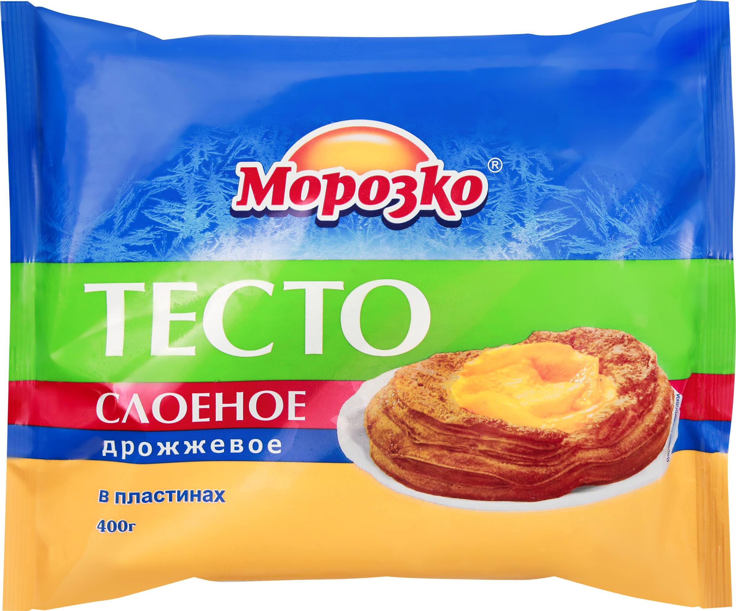 Изображение товара Тесто дрожжевое МОРОЗКО слоеное, 400г
