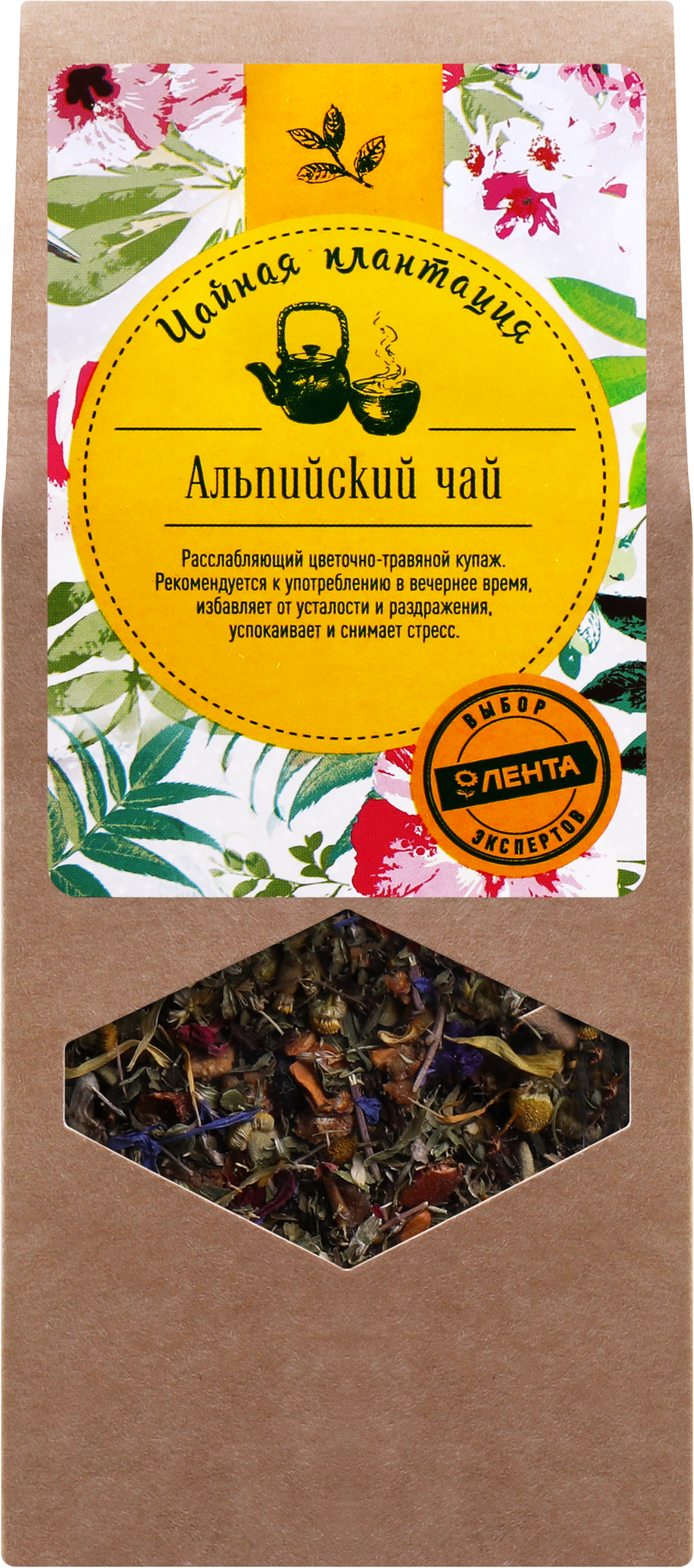 Изображение товара Чай фруктово-травяной ЧАЙНАЯ ПЛАНТАЦИЯ Альпийский чай листовой, 60г