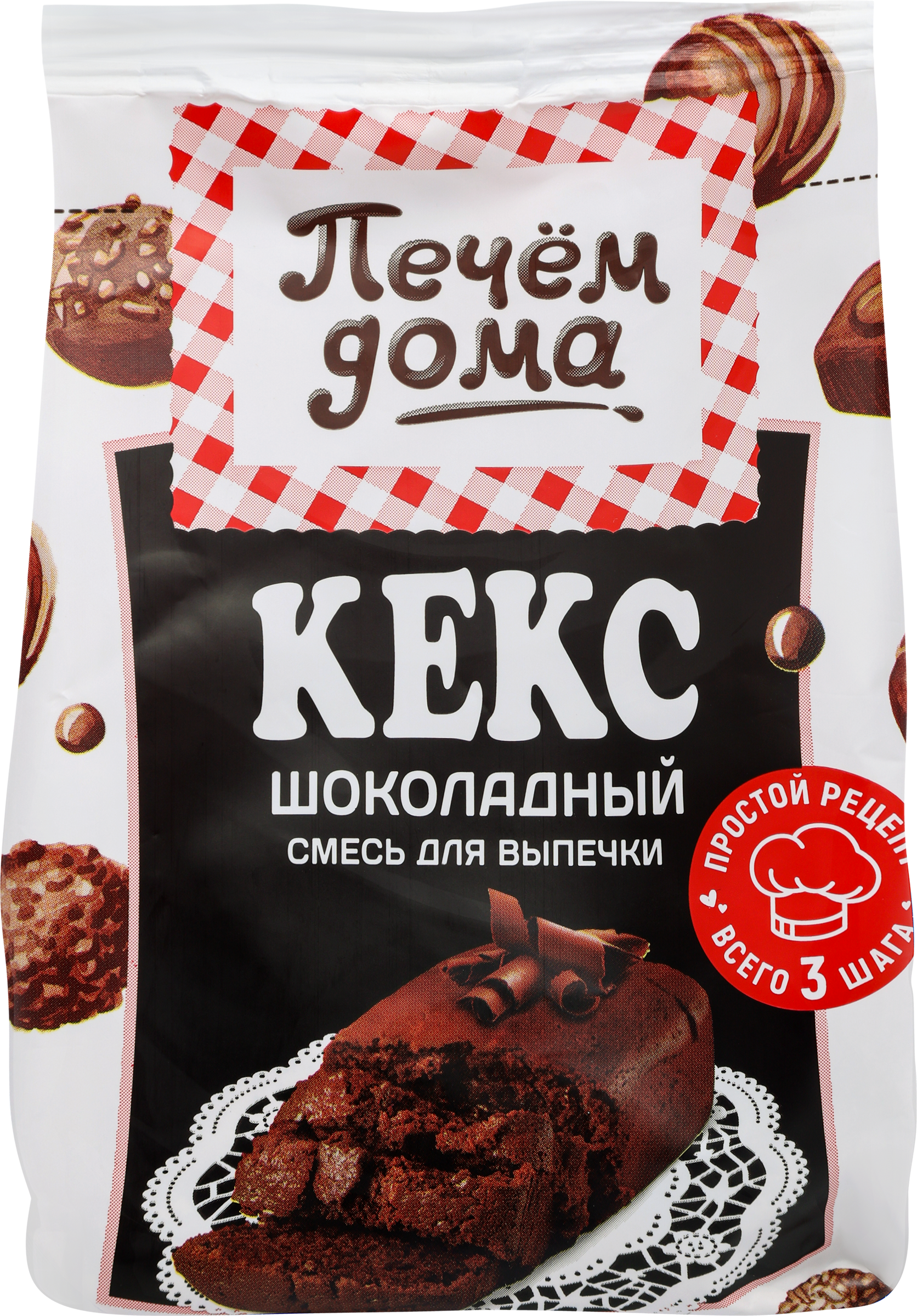 Изображение товара Смесь для выпечки ПЕЧЕМ ДОМА Кекс шоколадный, 300г