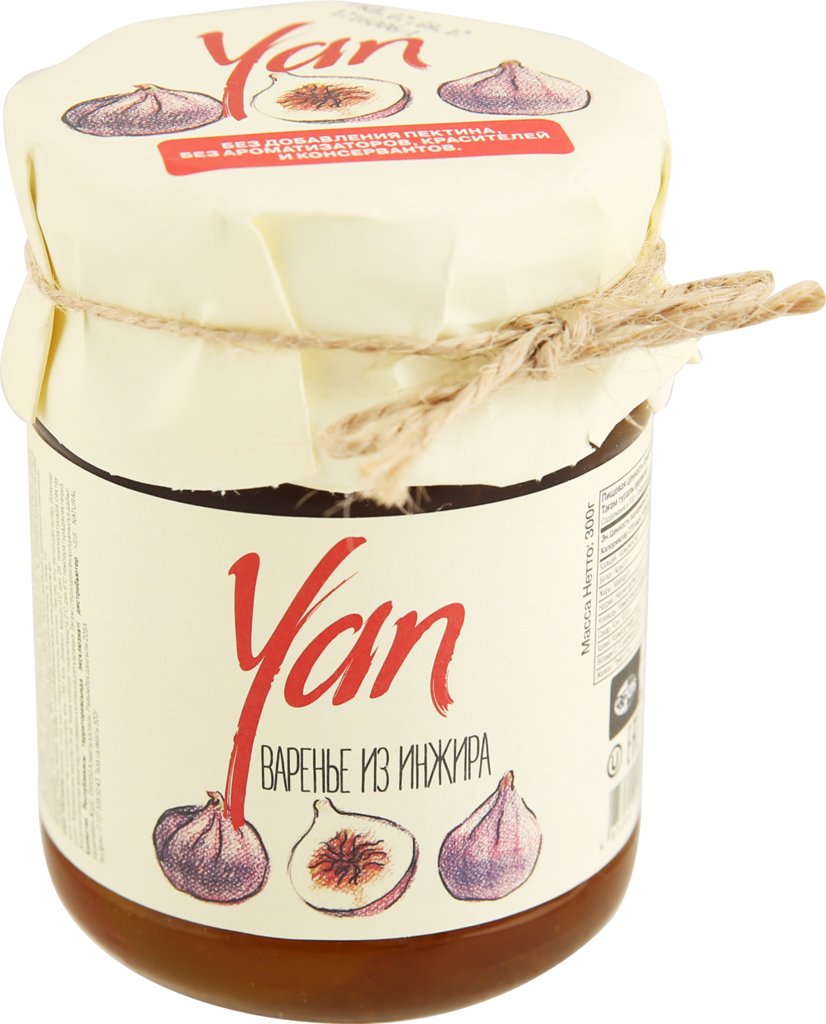 Изображение товара Варенье YAN из инжира 300г натуральное вкусное и полезное десертное изделие