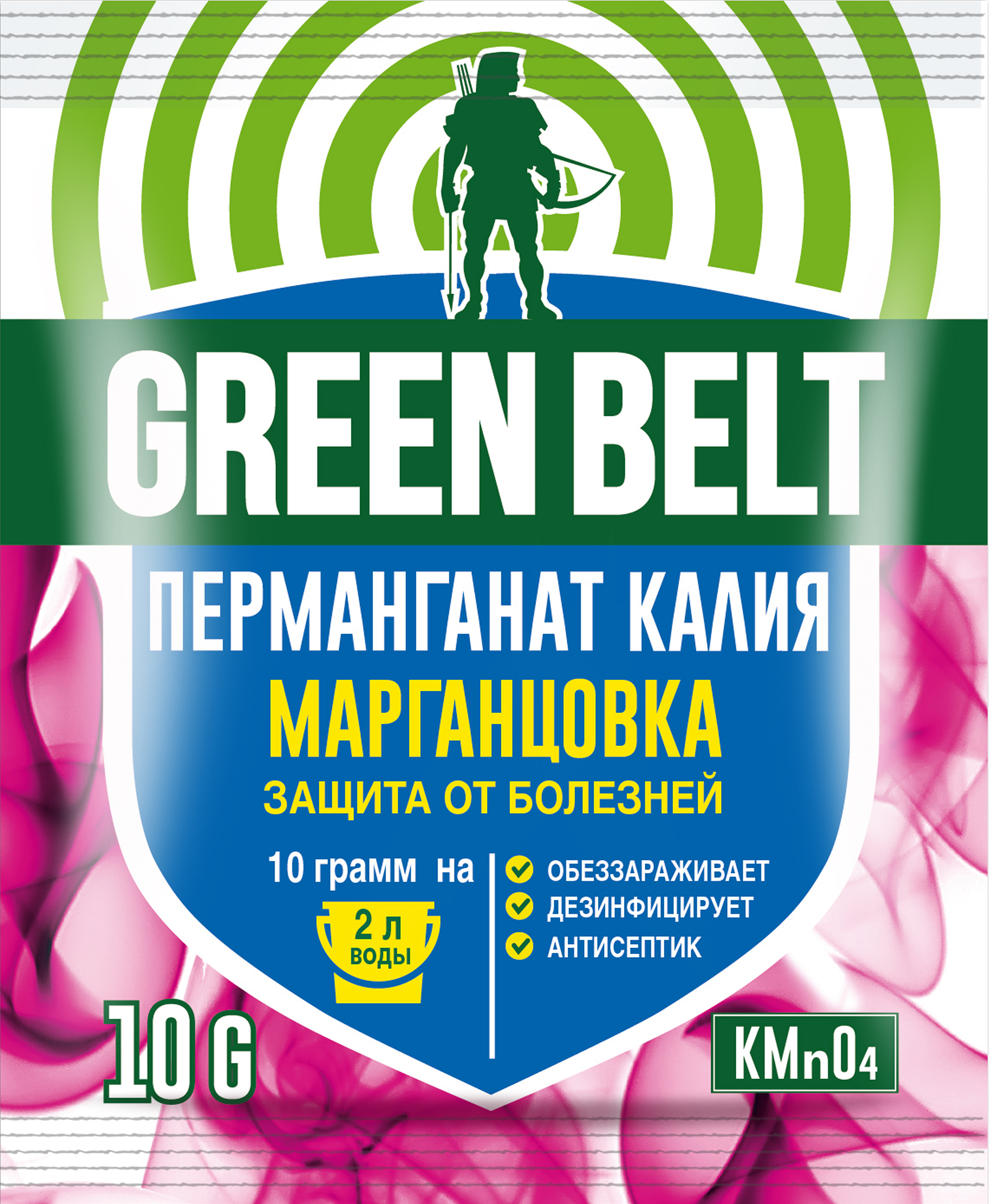 Изображение товара Перманганат калия ГРИН БЭЛТ 10г - дезинфекция и защита растений