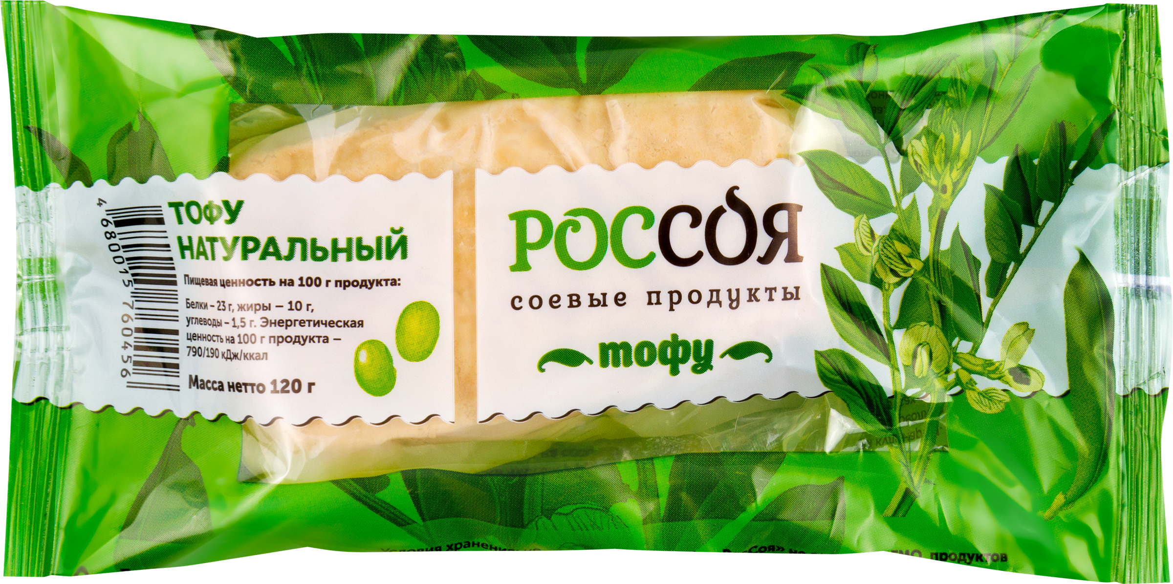Изображение товара Продукт белковый РОССОЯ Тофу натуральный, 120г