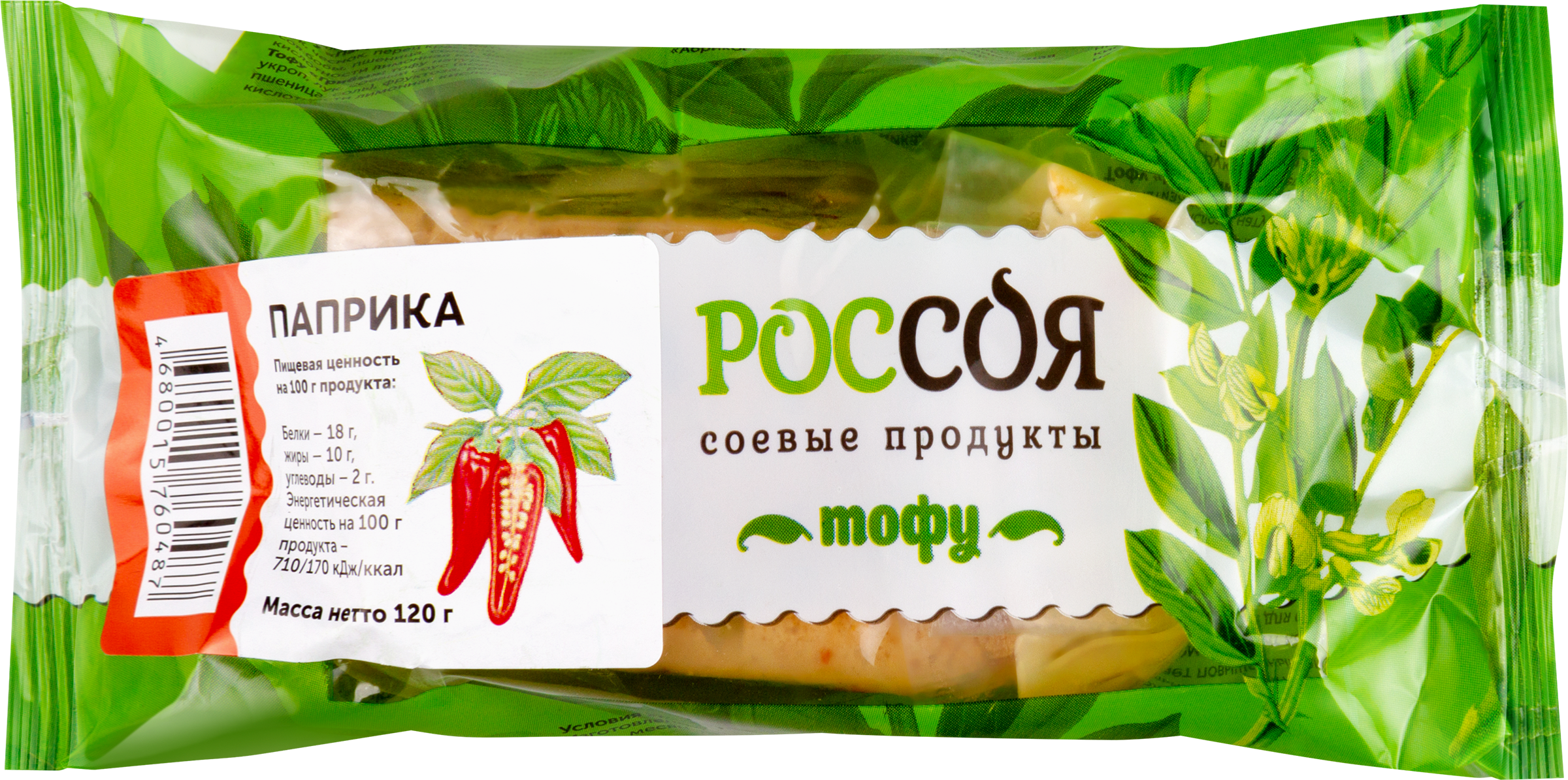 Изображение товара Продукт белковый РОССОЯ Тофу паприка, 120г