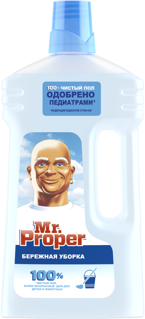 Изображение товара Средство для мытья полов и стен MR.PROPER Бережная уборка 1л безопасное и эффективное удаление гряз
