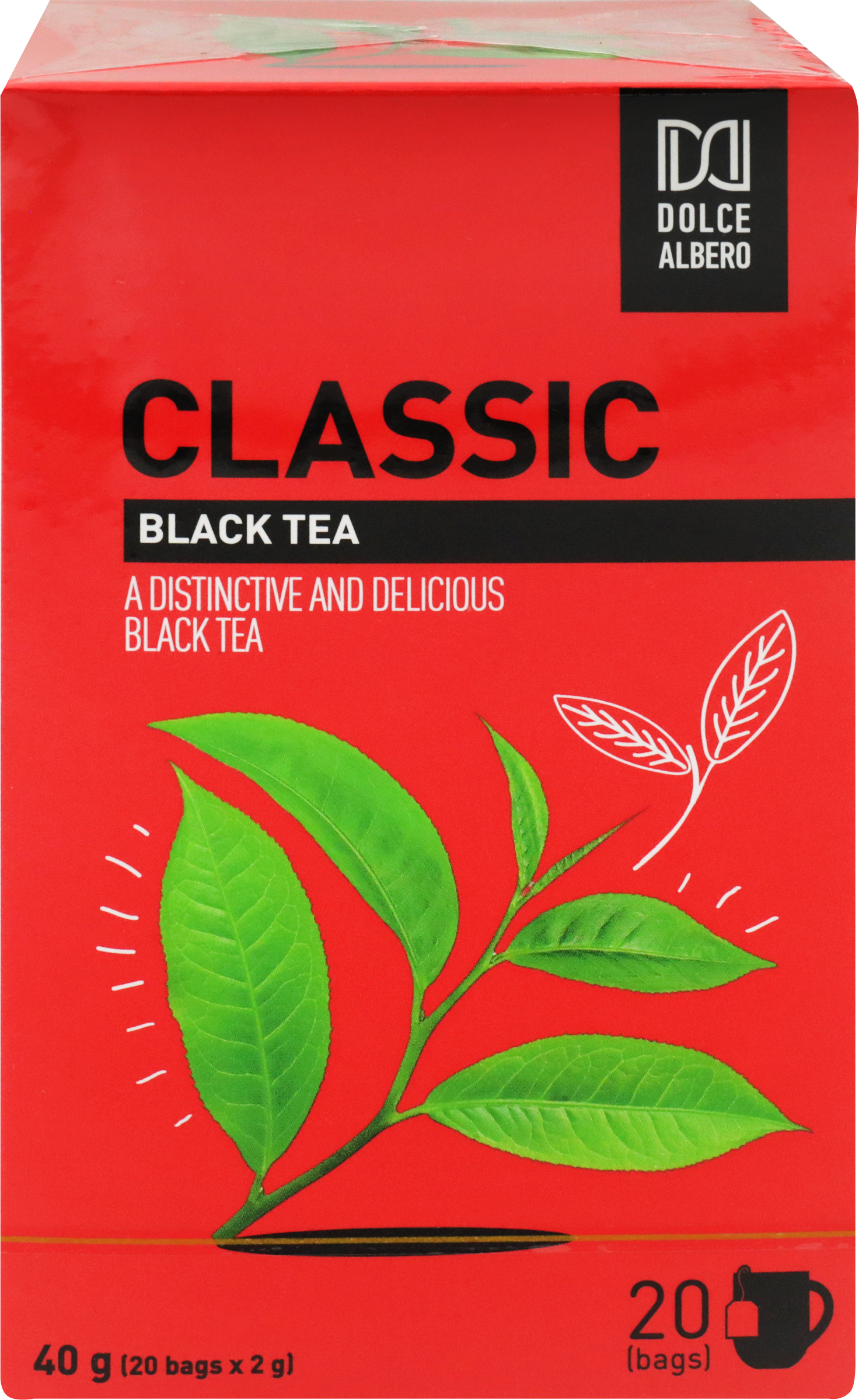 Изображение товара Чай черный DOLCE ALBERO Классический 20 пакетиков - ароматный цейлонский напиток