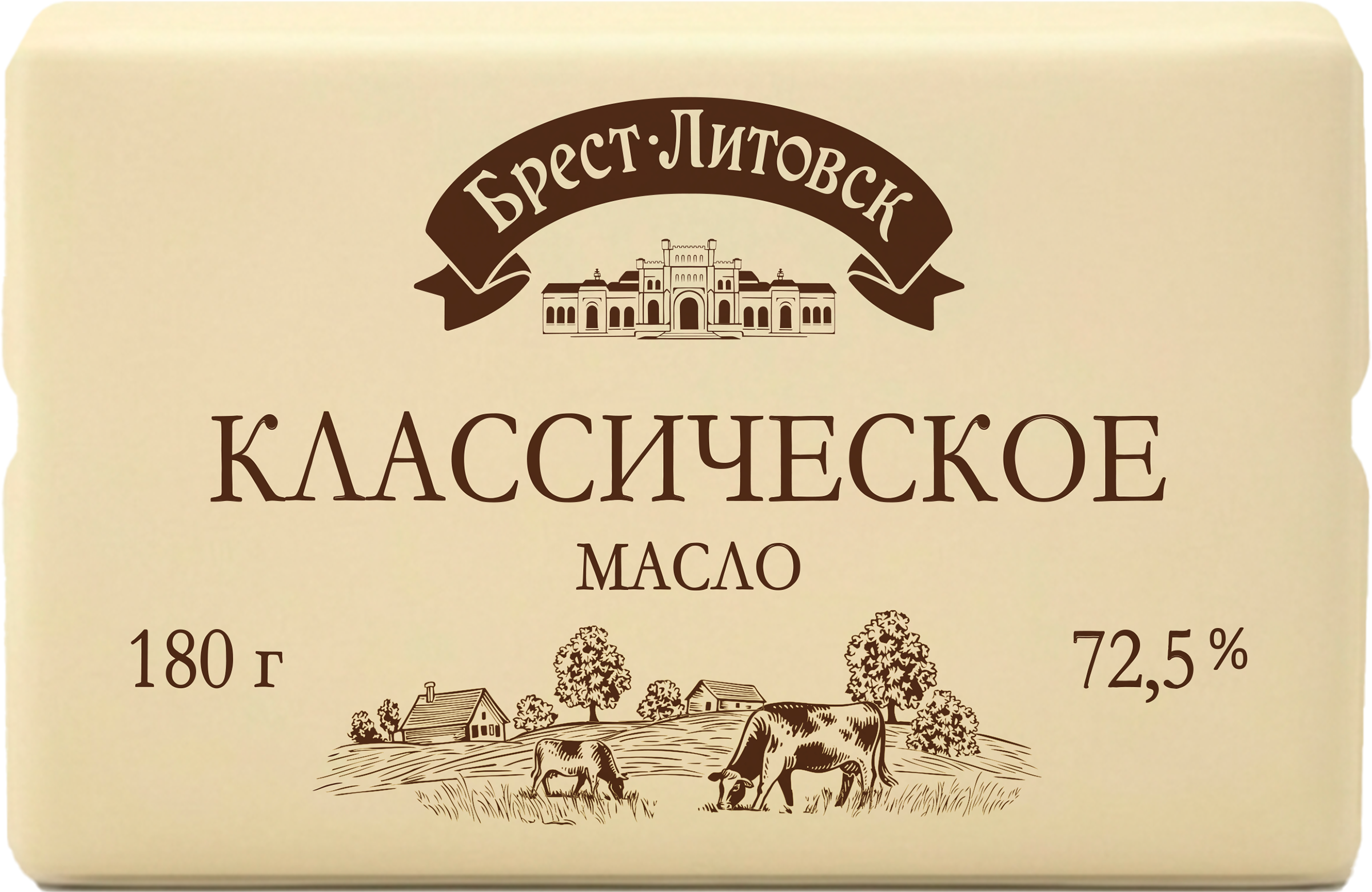 Изображение товара Масло сливочное БРЕСТ-ЛИТОВСК несоленое 72,5% 180г