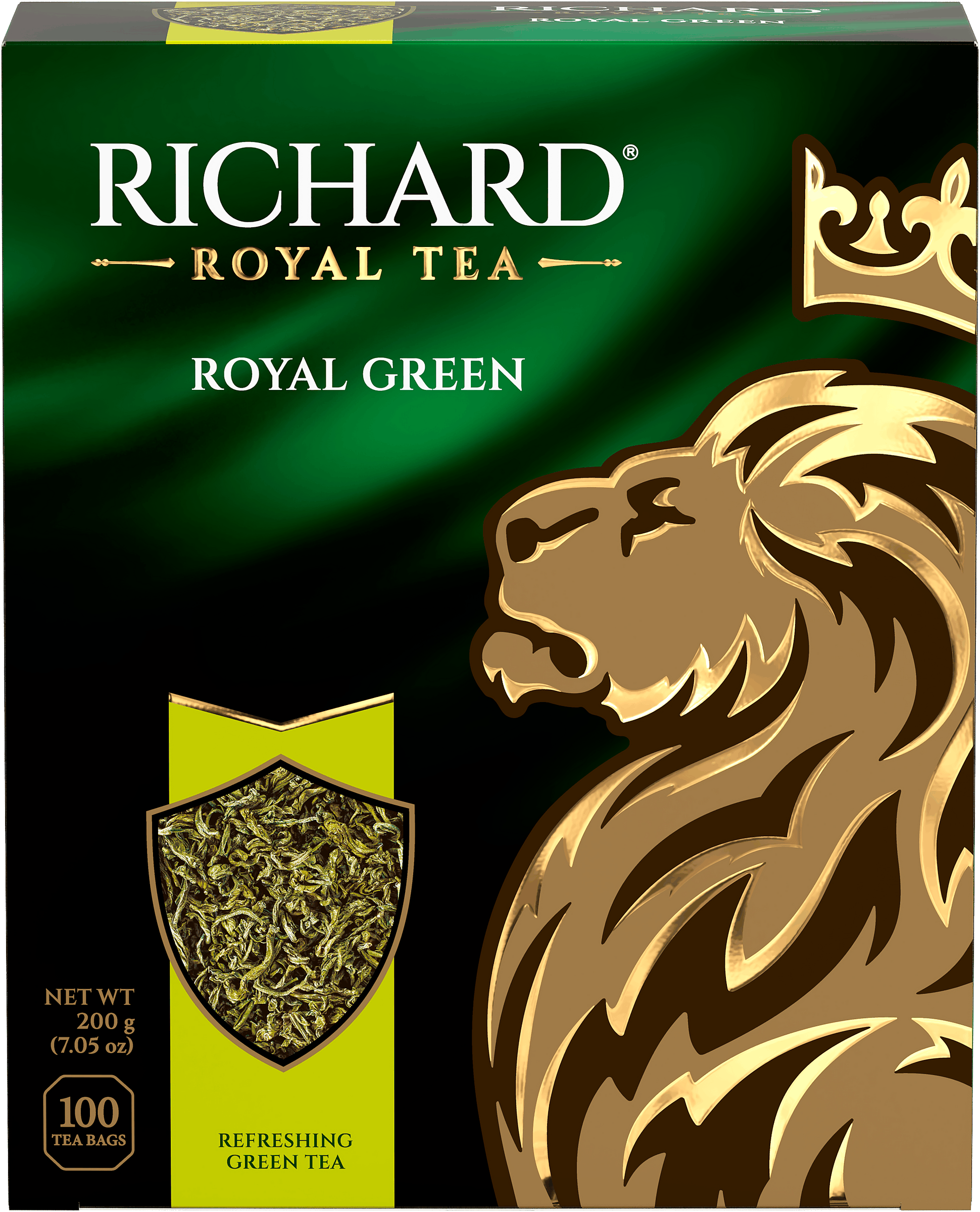 Изображение товара Чай зеленый RICHARD Royal Green Китайский байховый, 100пак