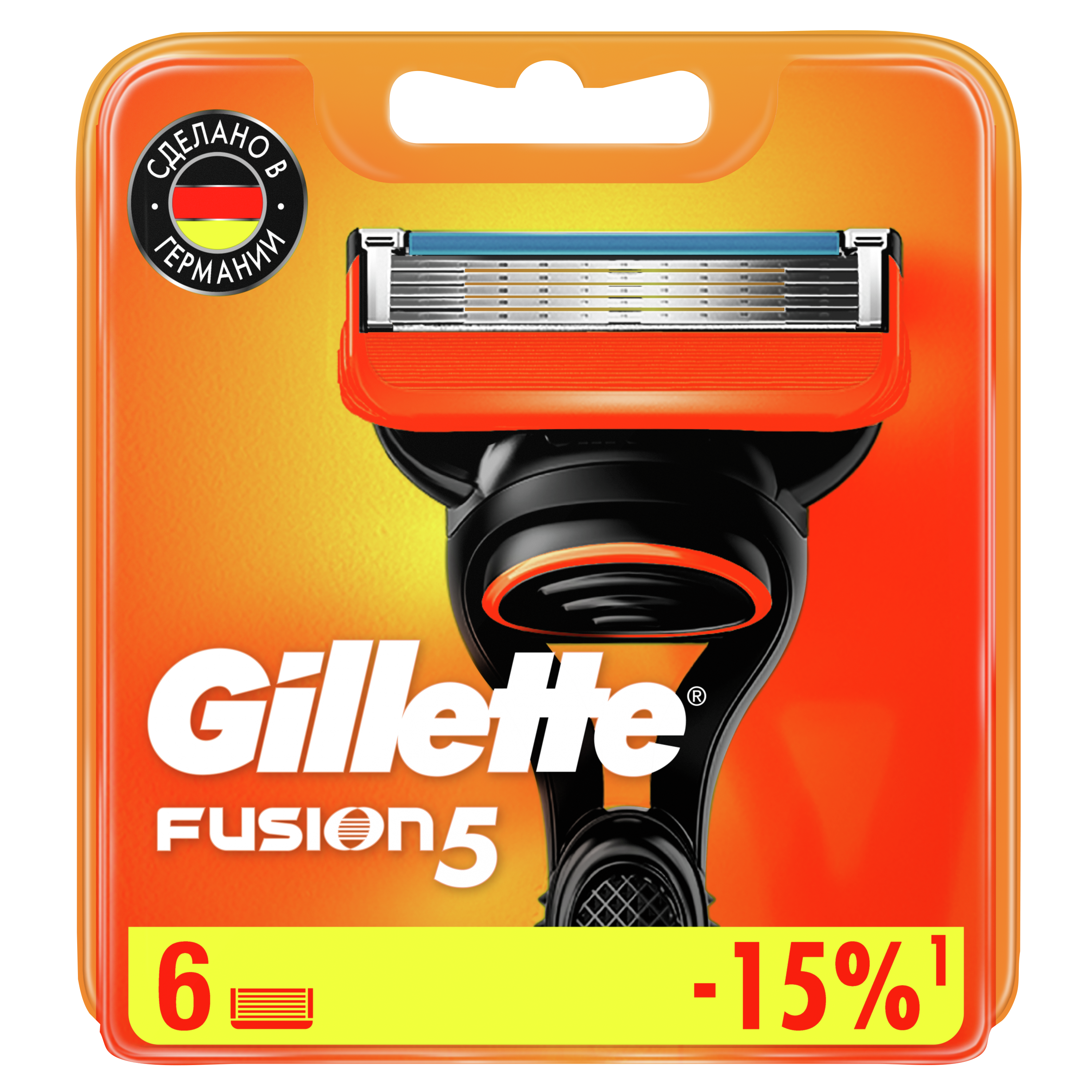 Изображение товара Кассеты сменные для бритья GILLETTE Fusion5 ProGlide Power, 6 шт Германия
