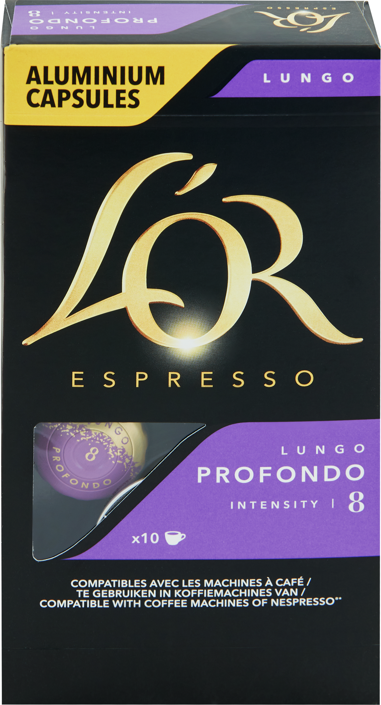 Изображение товара Кофе молотый в капсулах L'OR Espresso Lungo Profondo натуральный жареный, 10кап