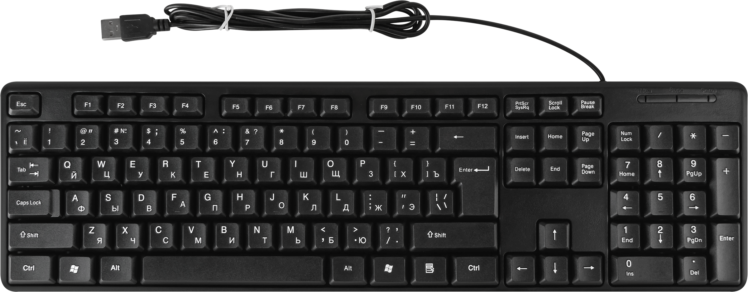 Изображение товара Клавиатура проводная 365 ДНЕЙ KD-101 классическая черная USB 2.0 для ПК