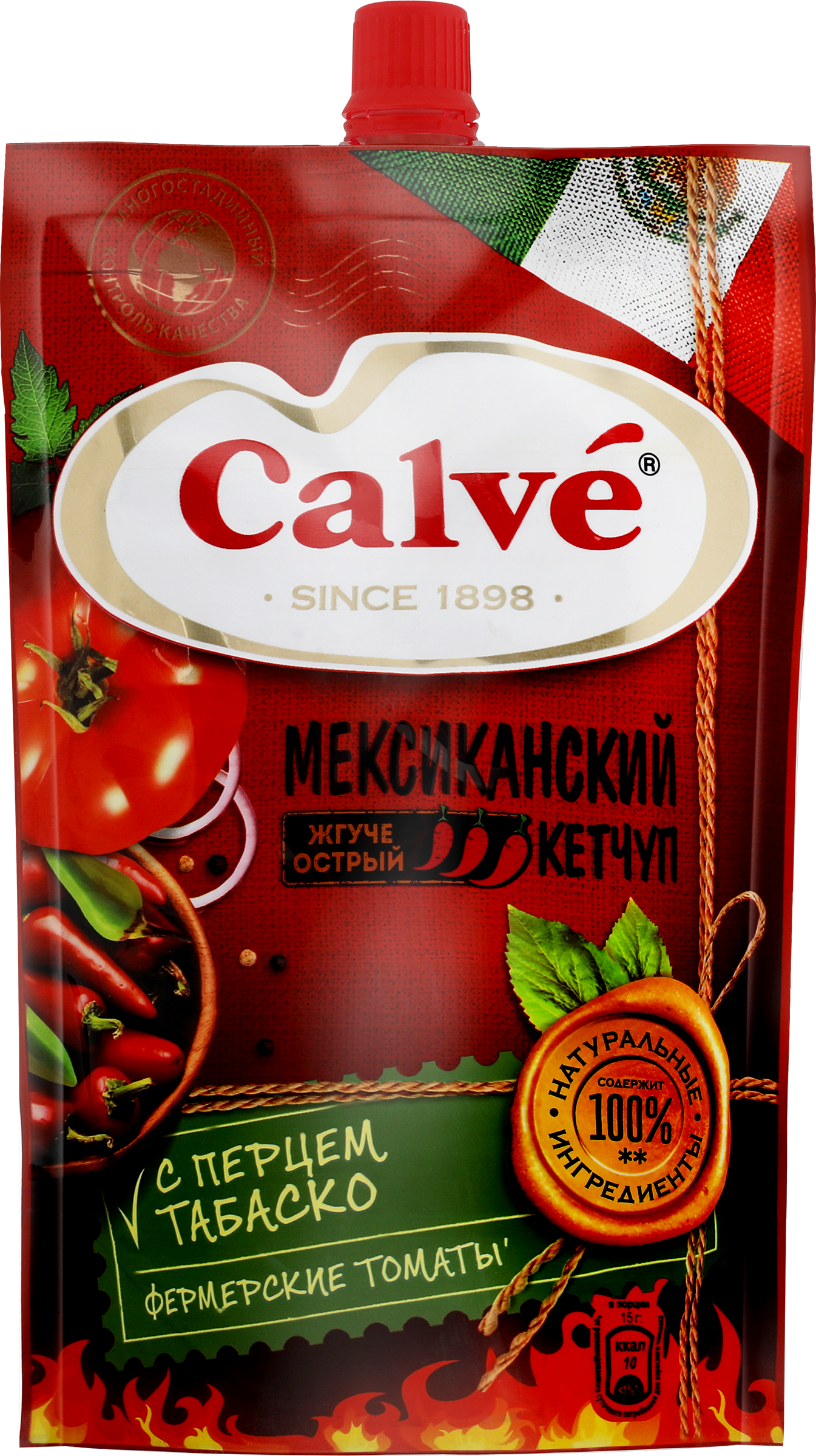 Изображение товара Кетчуп CALVE Мексиканский с добавлением острых перцев, 350г
