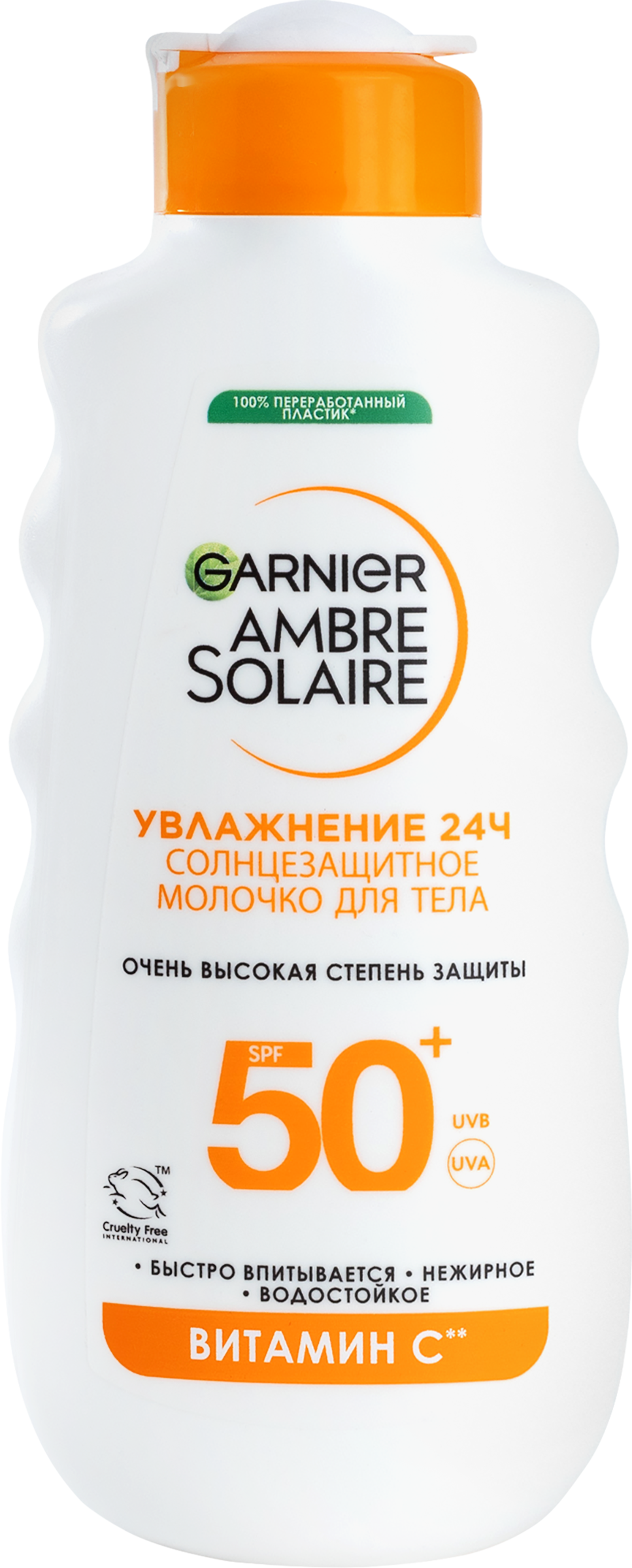 Изображение товара Молочко солнцезащитное для лица и тела GARNIER Ambre Solaire с карите SPF50, 200мл