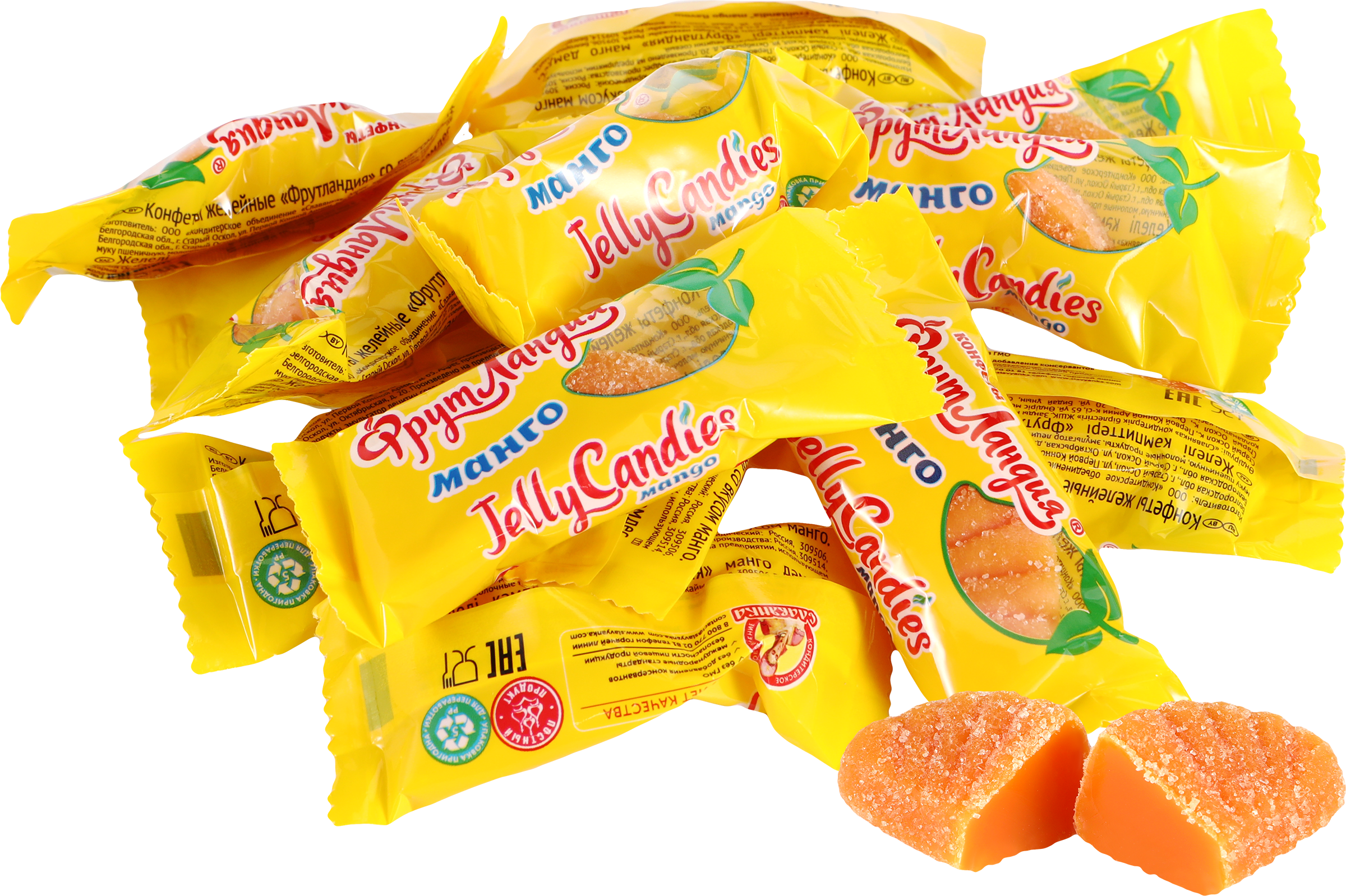 Изображение товара Конфеты СЛАВЯНКА Фрутландия желейные со вкусом манго, весовые