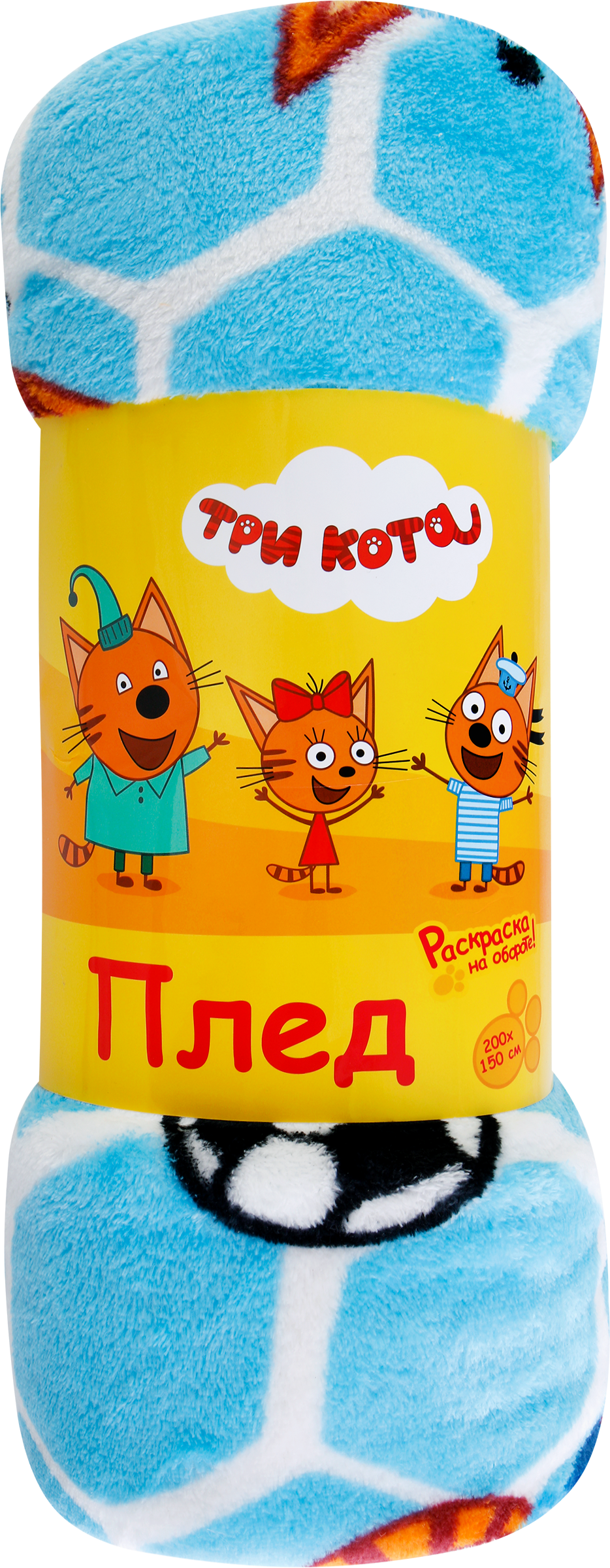 Изображение товара Плед Три кота ПАВЛИНКА 150х200 см мягкий и теплый