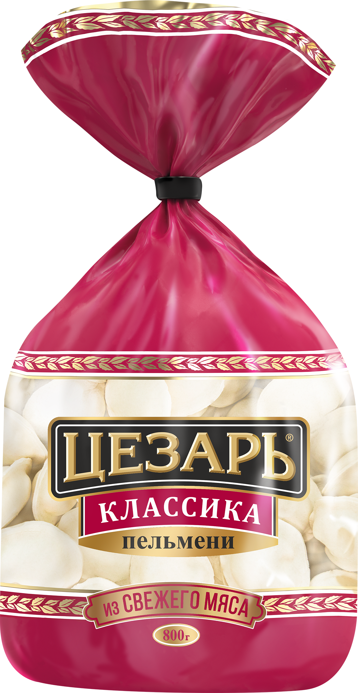Изображение товара Пельмени ЦЕЗАРЬ Классика 800г - быстрое и вкусное блюдо из говядины и свинины