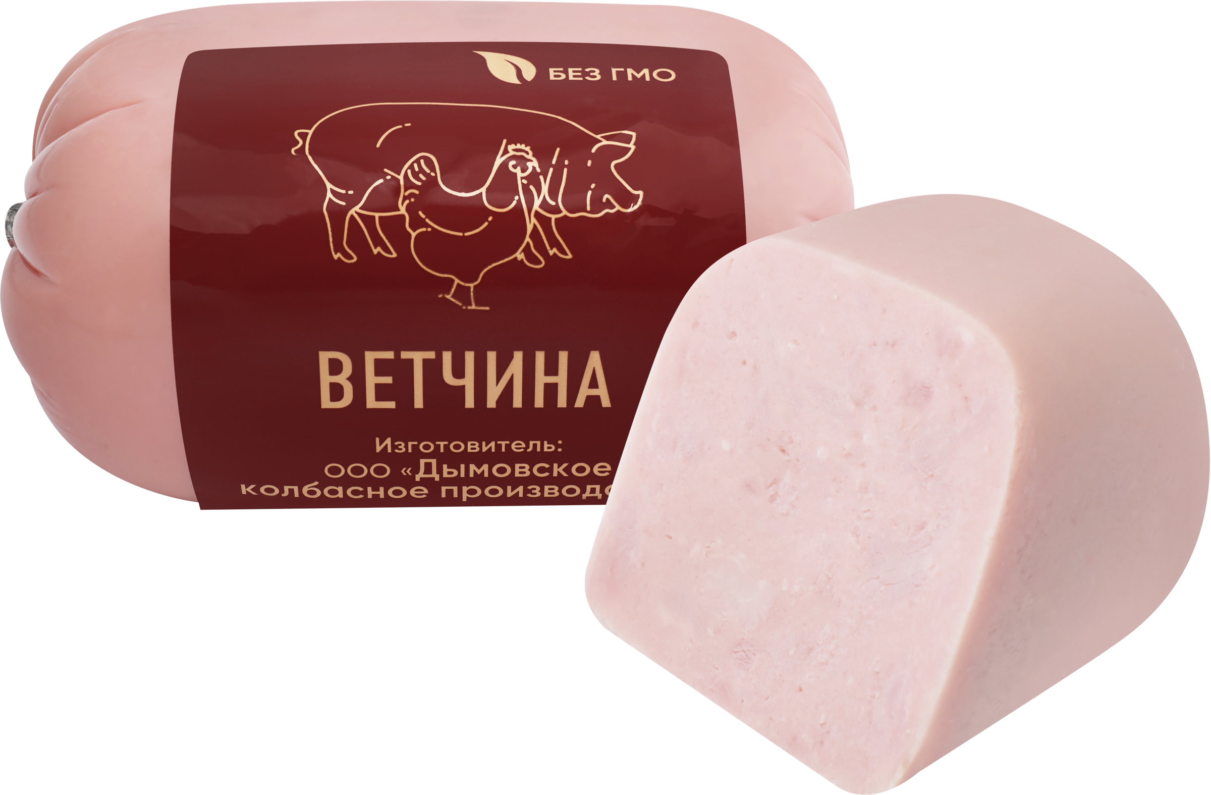 Изображение товара Ветчина с окороком ЛЕНТА 400г — вареная свинина с пряностями