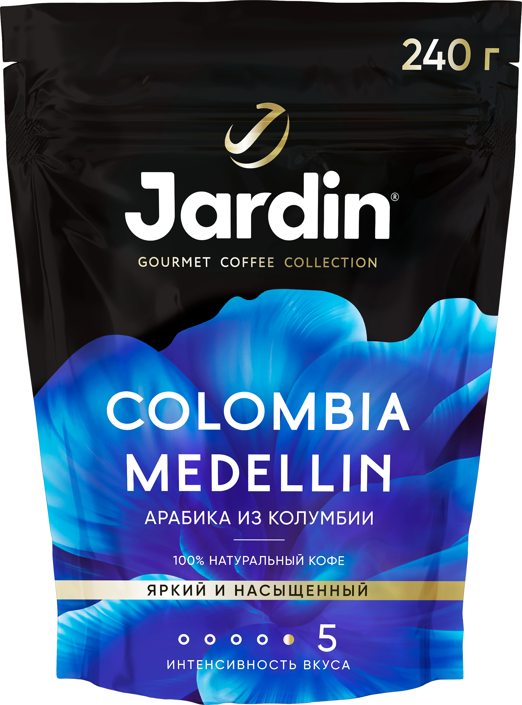 Изображение товара Кофе растворимый JARDIN Colombia Medellin натуральный сублимированный, 240г