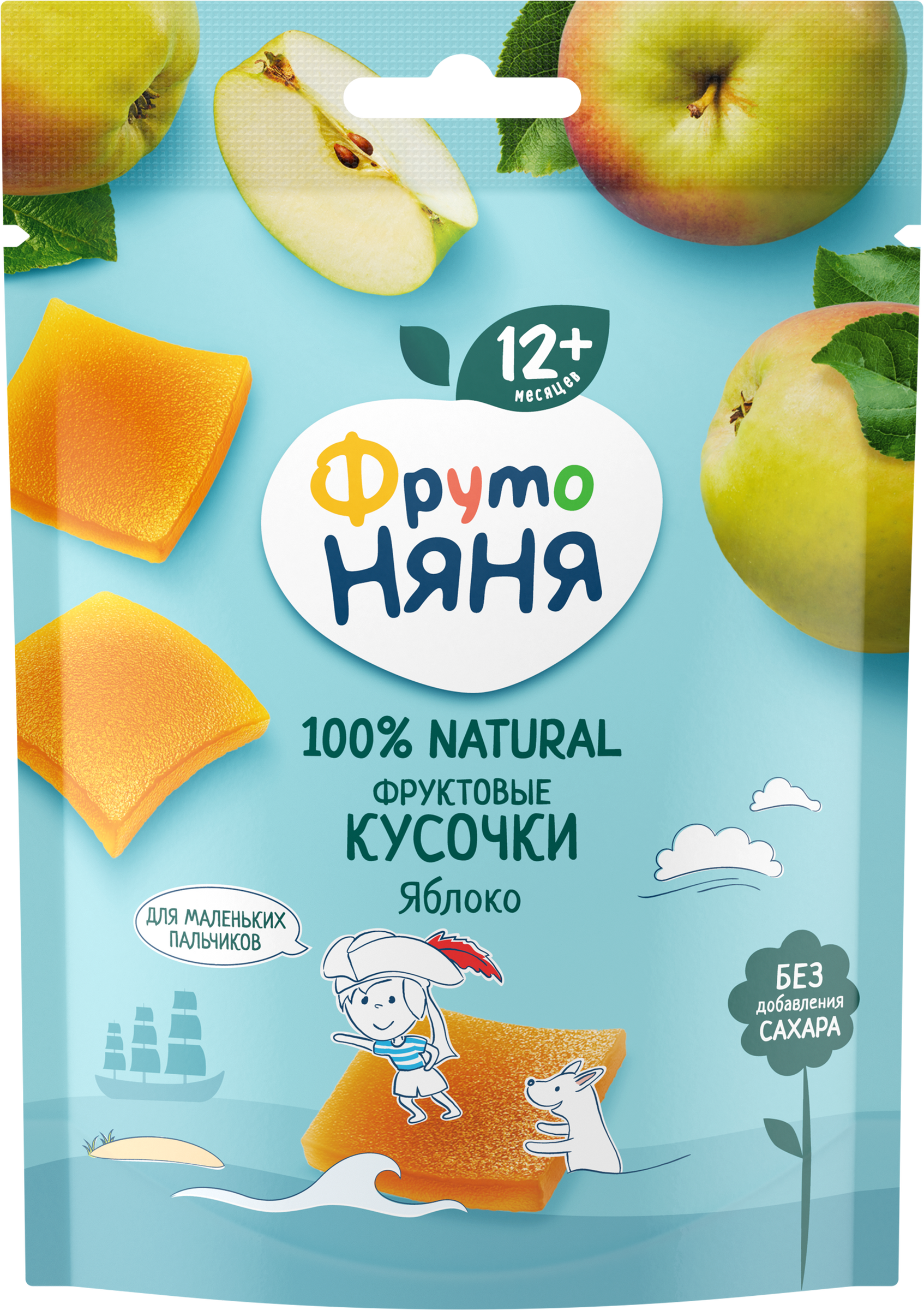 Изображение товара Фруктовые кусочки ФРУТОНЯНЯ Яблоко, с 12 месяцев, 10шт