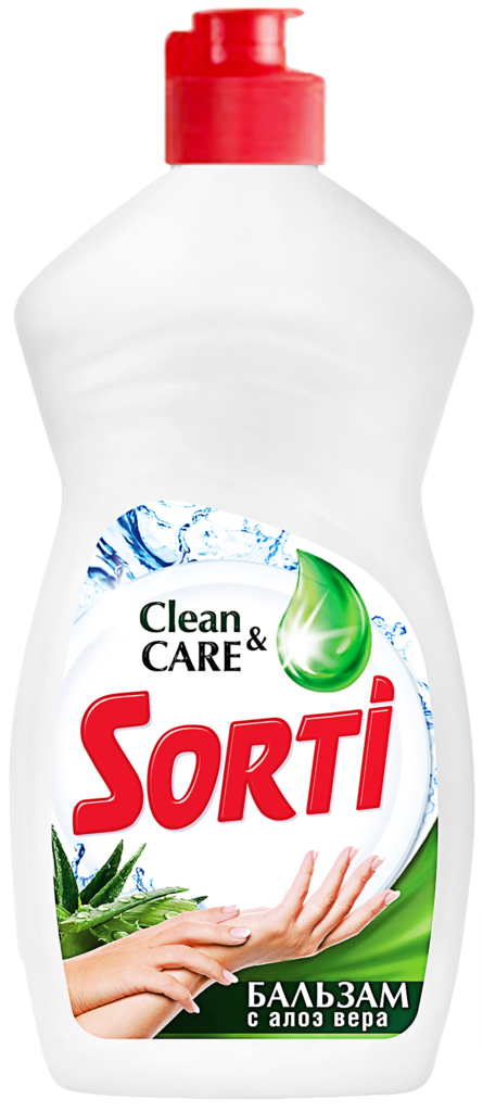 Изображение товара Бальзам жидкий для мытья посуды SORTI с алоэ вера, 450г