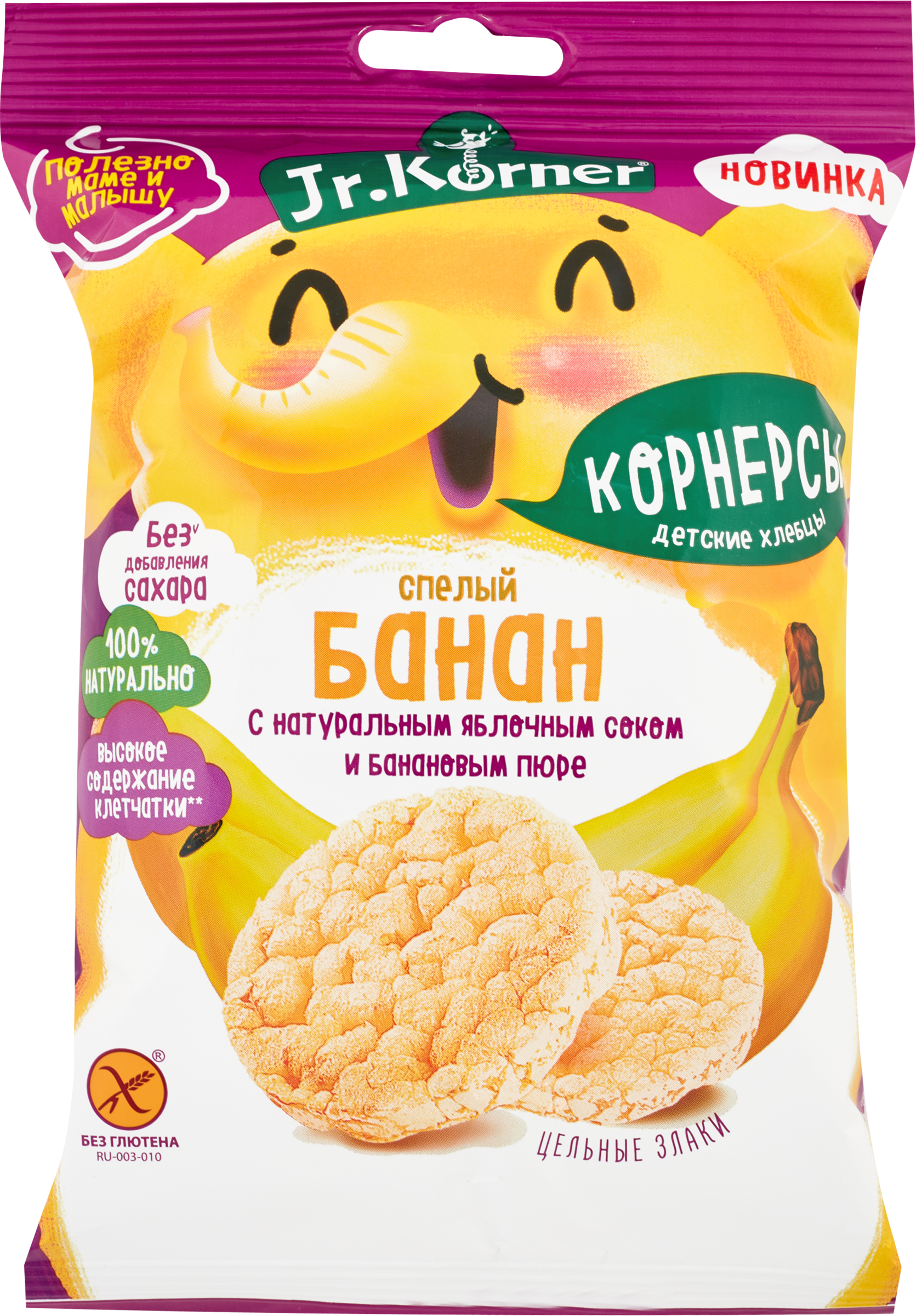 Изображение товара Хлебцы-мини рисовые JR KORNER с бананом, 30г