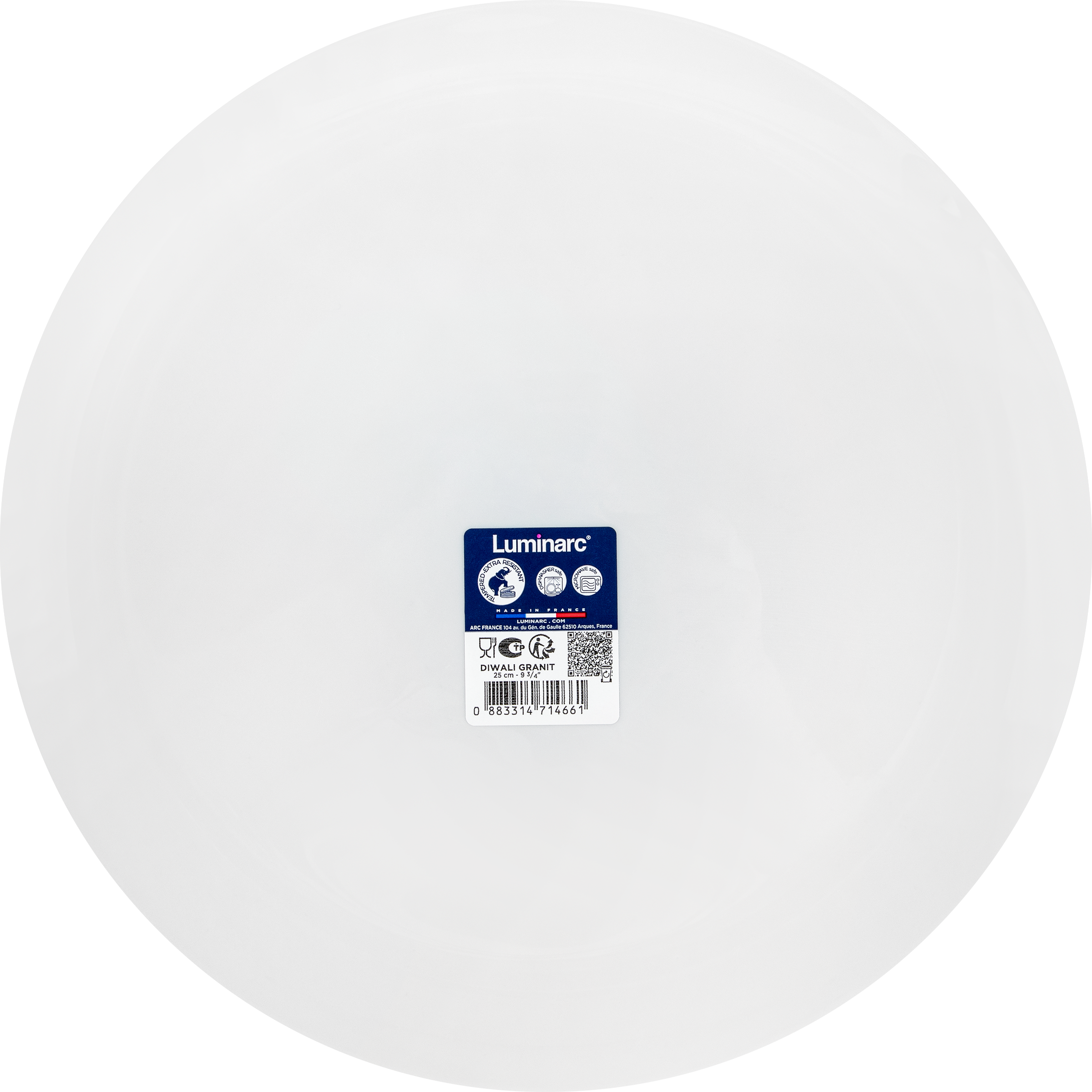 Изображение товара Обеденная тарелка LUMINARC Diwali grey/granit 25см для сервировки стола