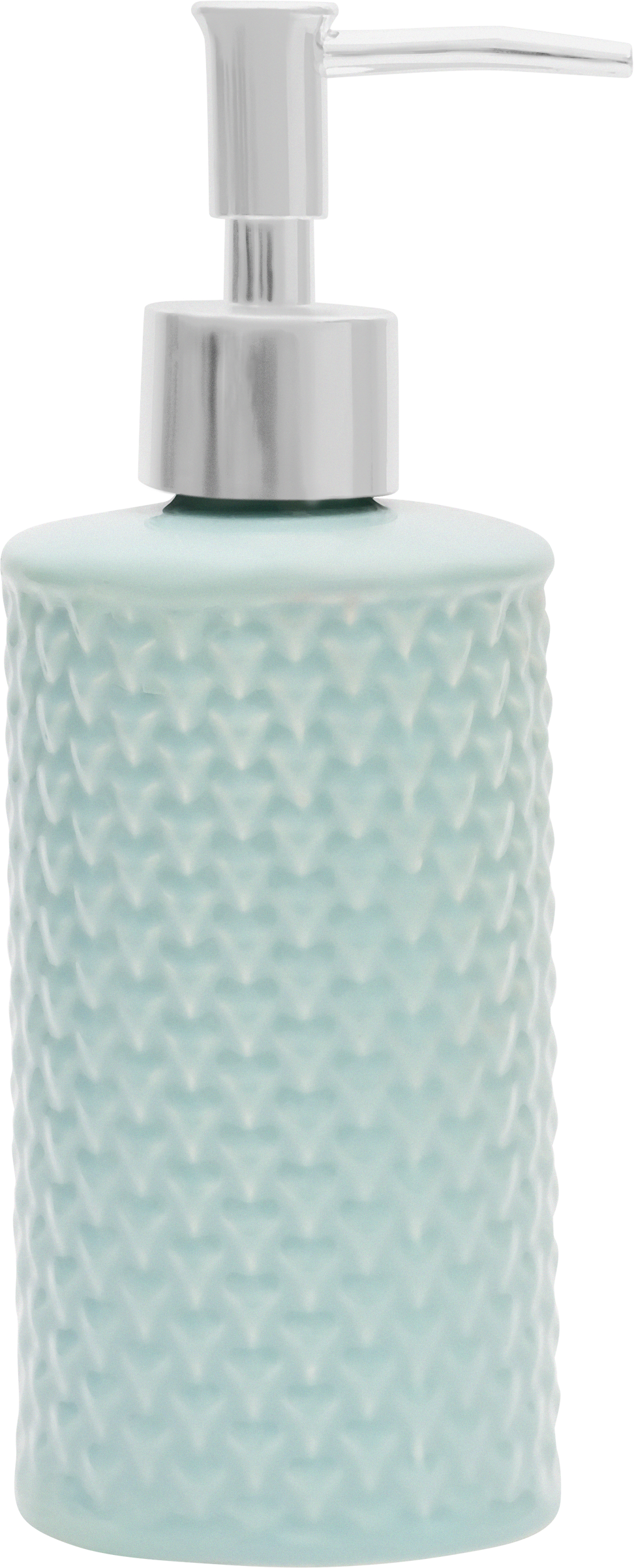 Изображение товара Дозатор для мыла HOMECLUB Blue&Grey керамический с помпой, завинчивающаяся крышка