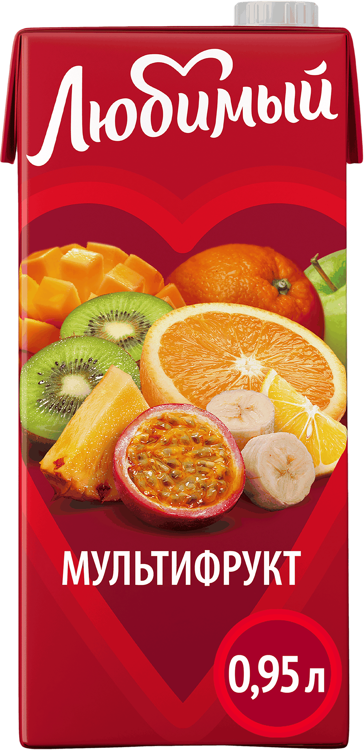 Изображение товара Напиток сокосодержащий ЛЮБИМЫЙ Тропический микс 0.95л натуральный без красителей