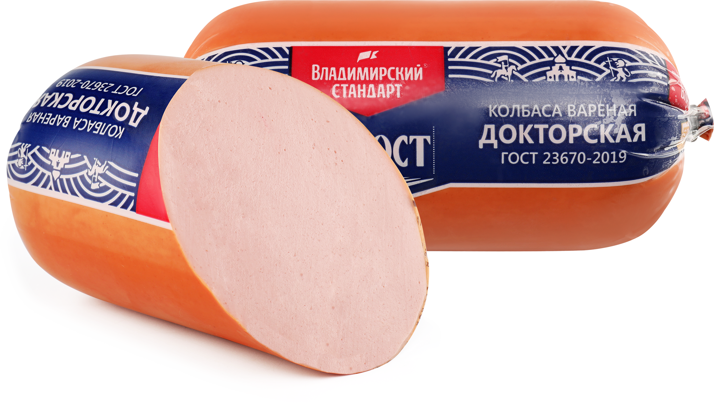 Изображение товара Колбаса вареная ВЛАДИМИРСКИЙ СТАНДАРТ Докторская, 500г