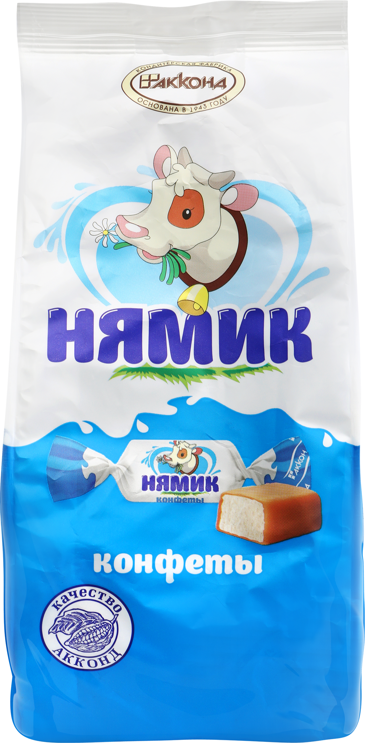 Изображение товара Конфеты АККОНД Нямик молочные неглазированные 270г