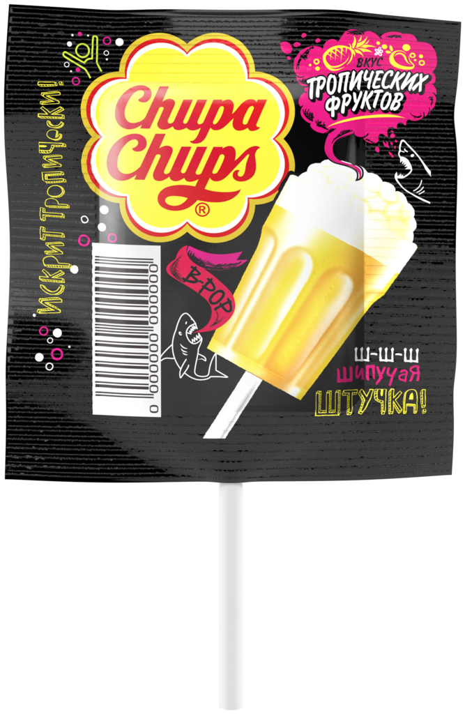 Изображение товара Карамель CHUPA CHUPS B-POP со вкусом тропических фруктов, 15г