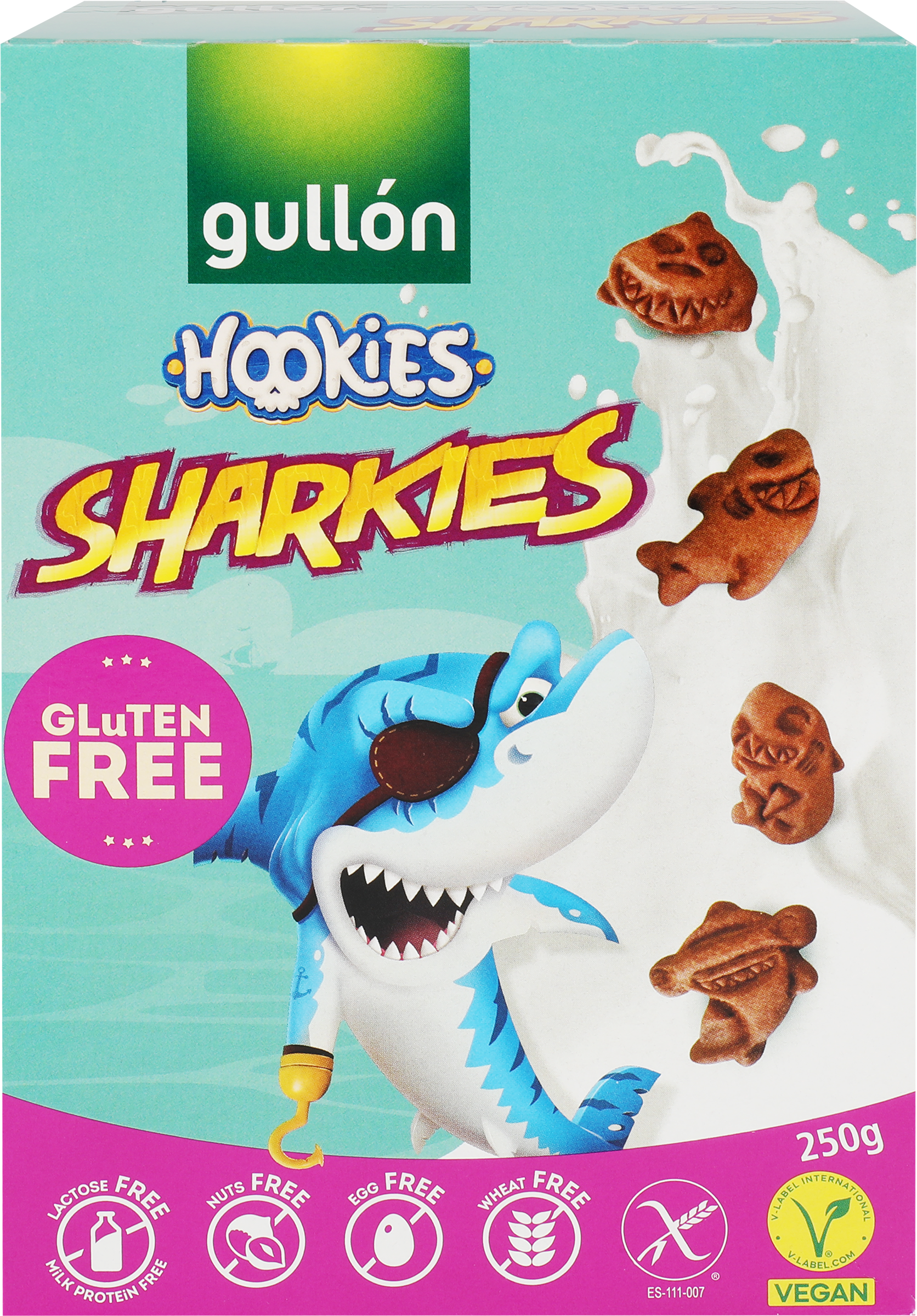 Изображение товара Готовый завтрак безглютеновый GULLON Sharkies, 250г - Вкусный и безопасный завтрак