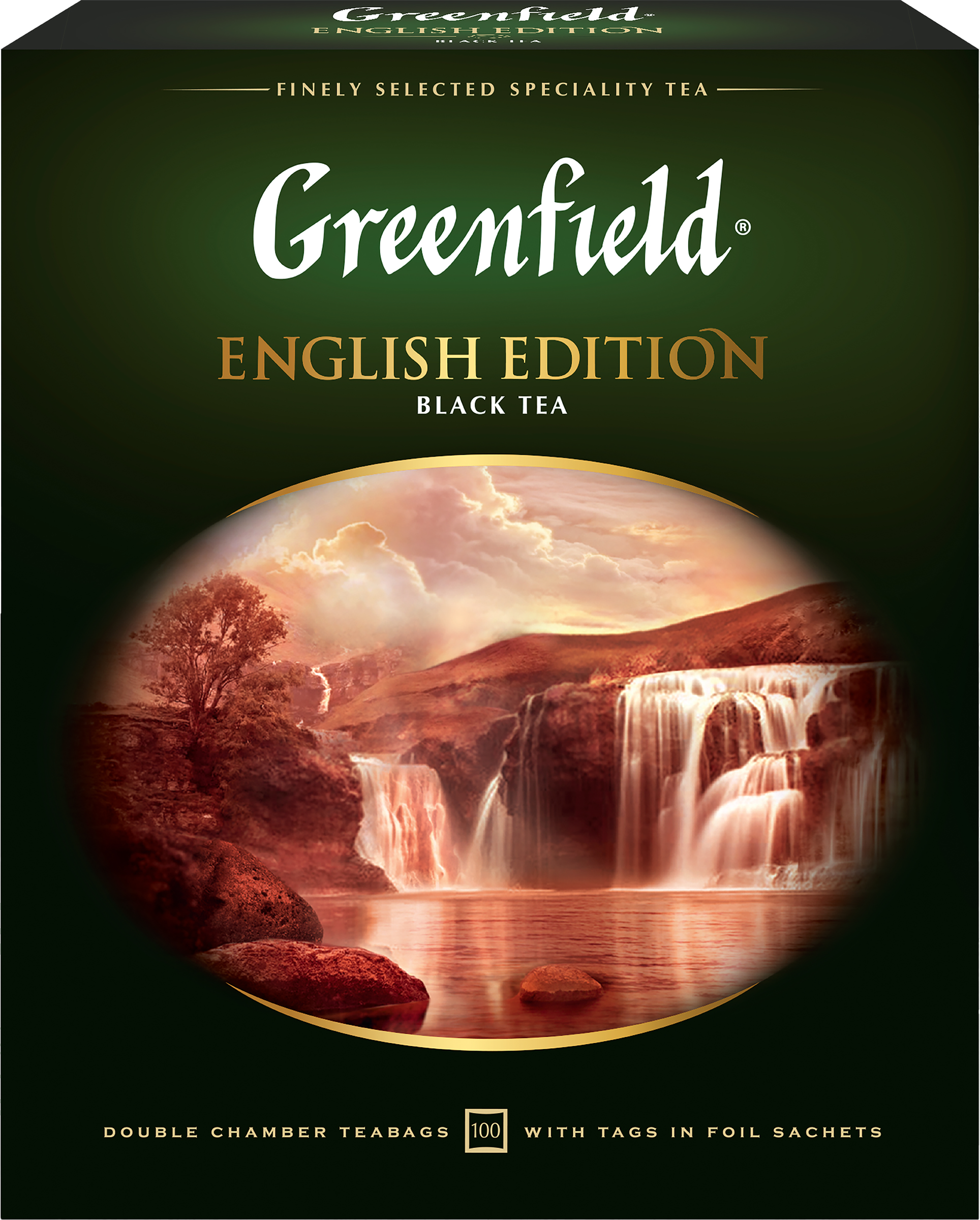Изображение товара Чай черный GREENFIELD English Edition Цейлонский байховый, 100пак