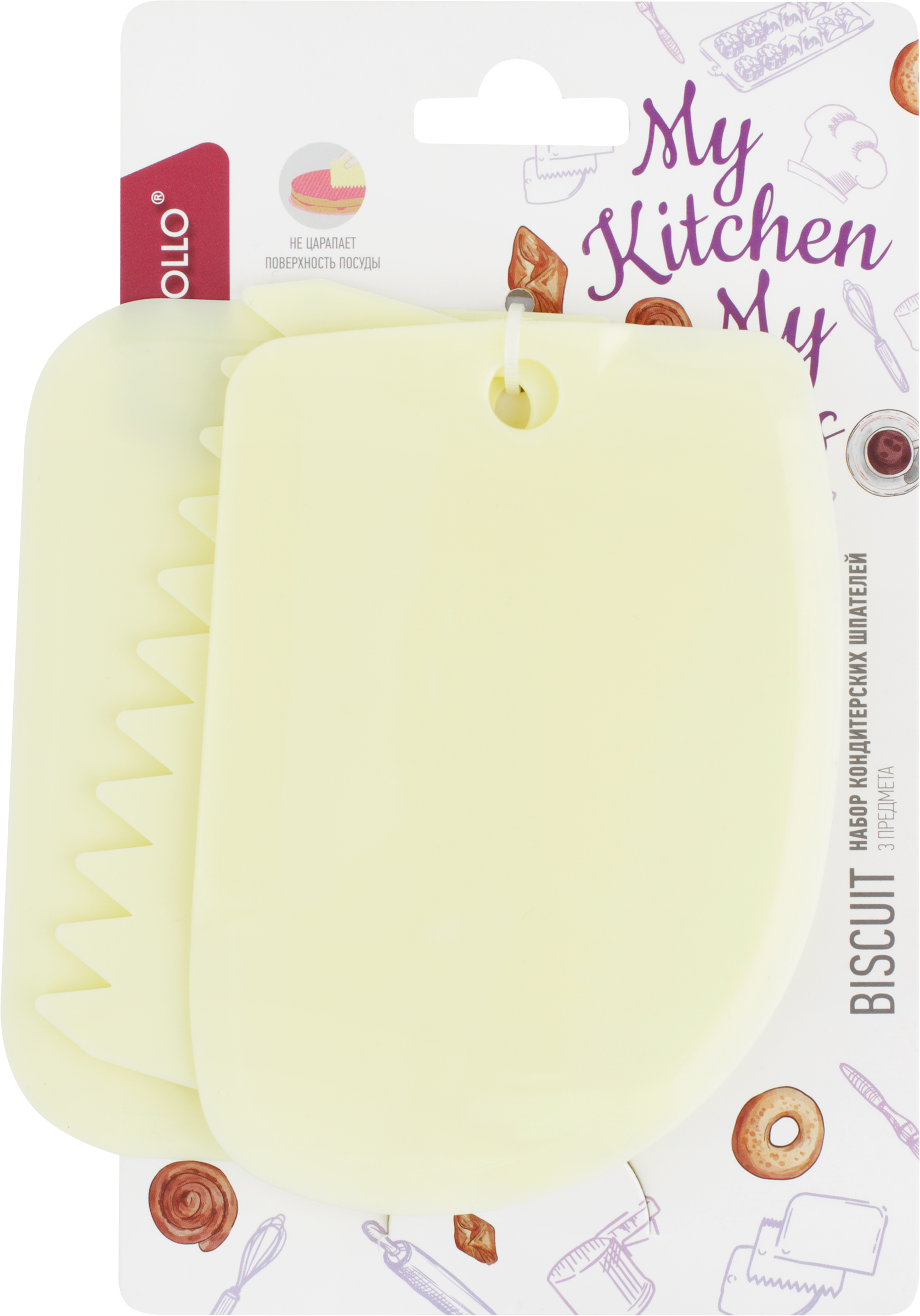 Изображение товара Набор кондитерских шпателей APOLLO Biscuit Арт. BSC-01-L, 3шт