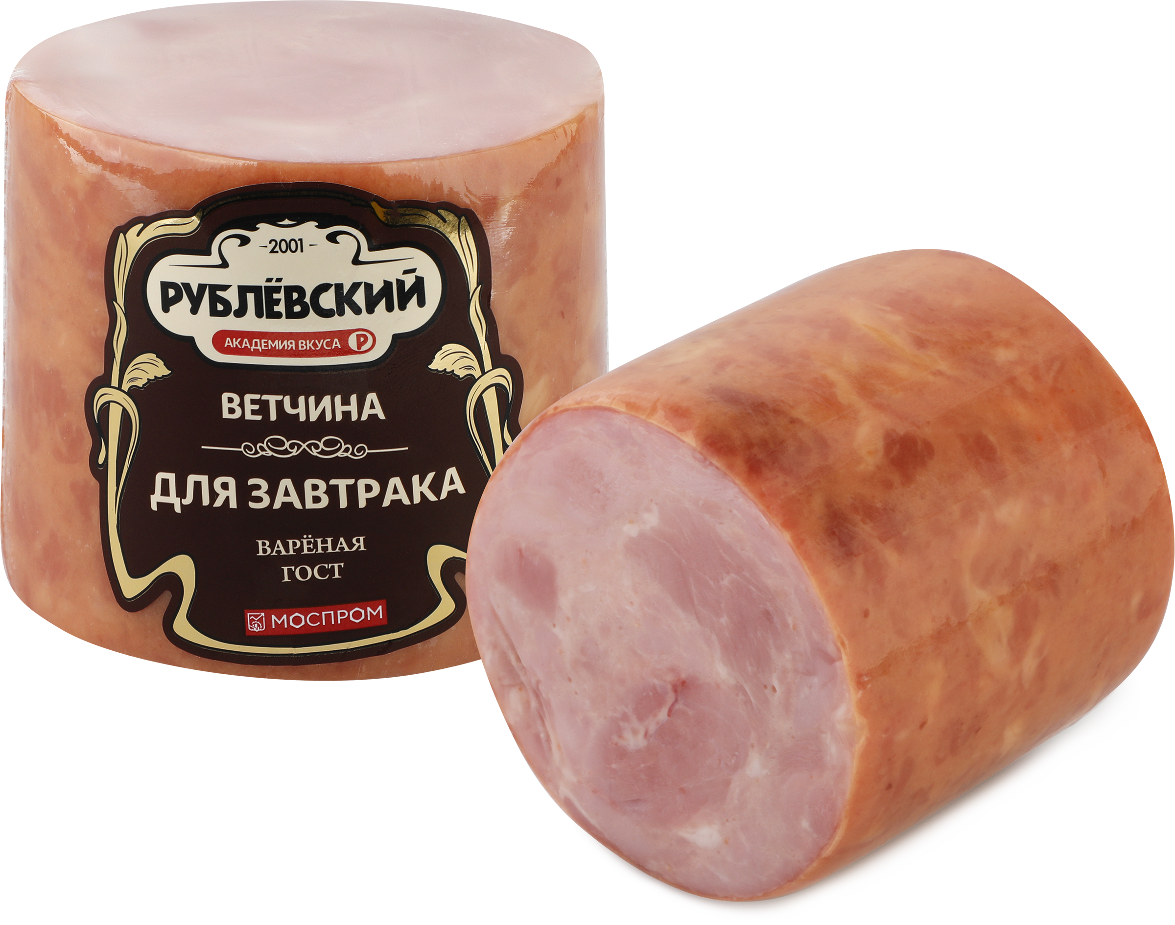 Изображение товара Вареная ветчина из свинины РУБЛЁВСКИЙ Для Завтрака высший сорт, 400г