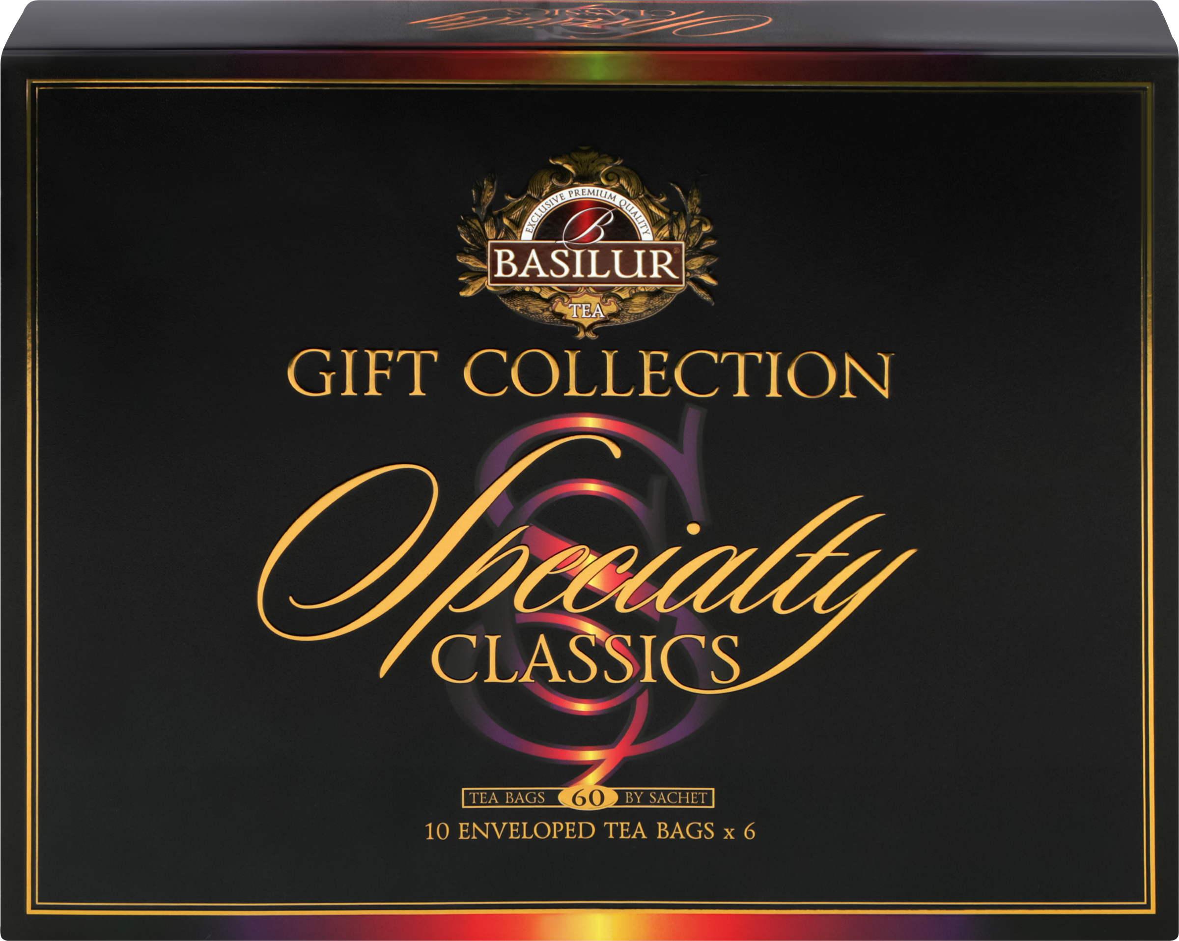 Изображение товара Чай черный BASILUR Избранная классика ассорти, 60 пакетиков, насыщенный вкус и аромат