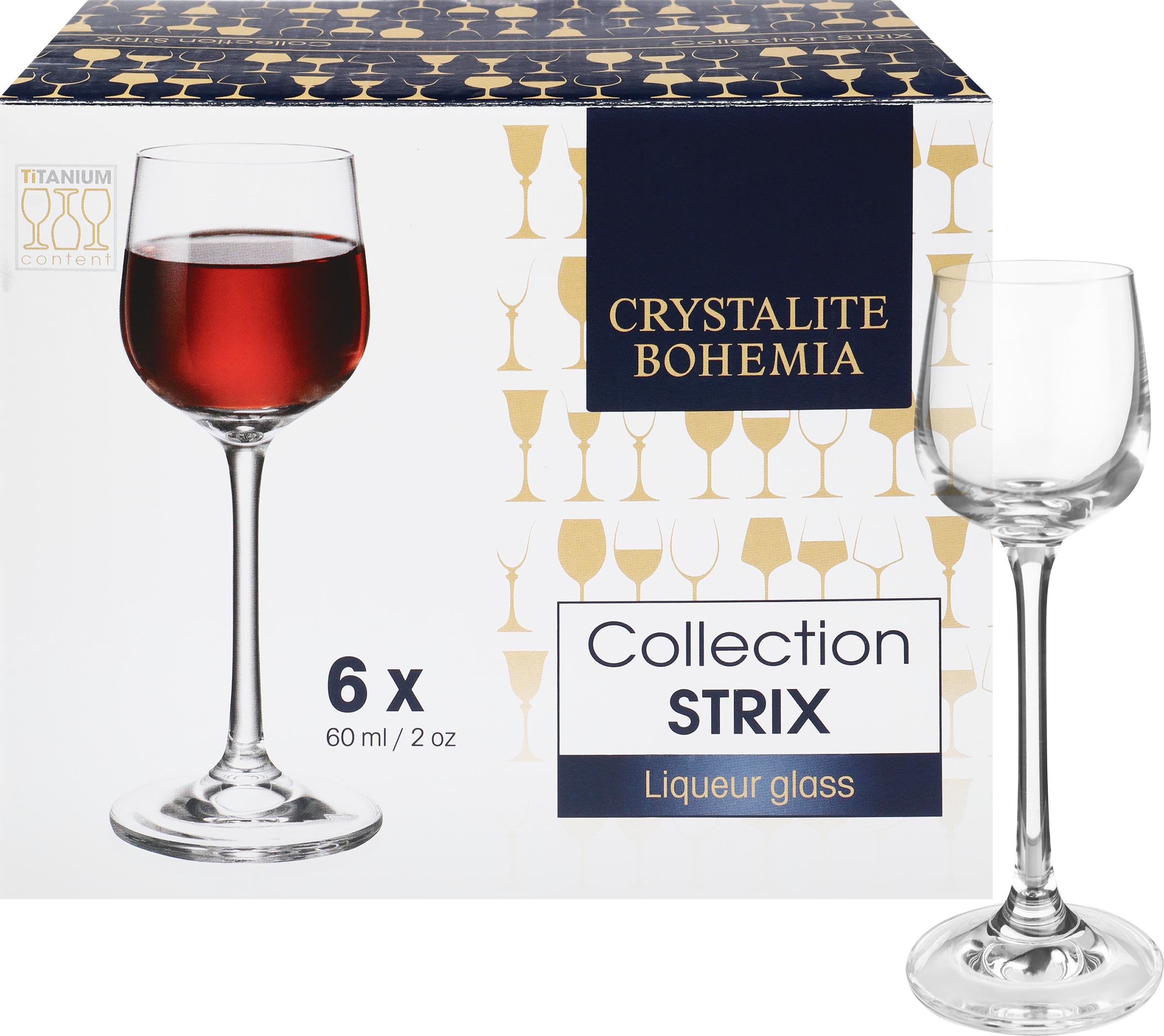 Изображение товара Набор рюмок для водки и ликера CRYSTALITE BOHEMIA Дора 60мл Арт. 1SF73/60, 6шт