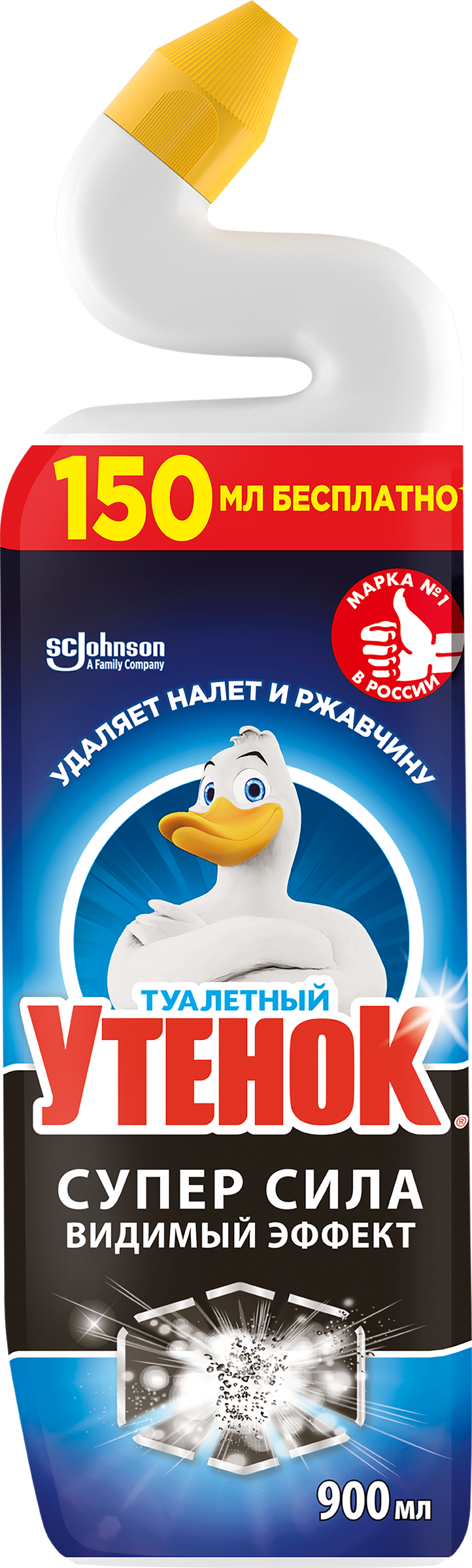 Изображение товара Средство для чистки унитаза ТУАЛЕТНЫЙ УТЕНОК Видимый Эффект 900 мл