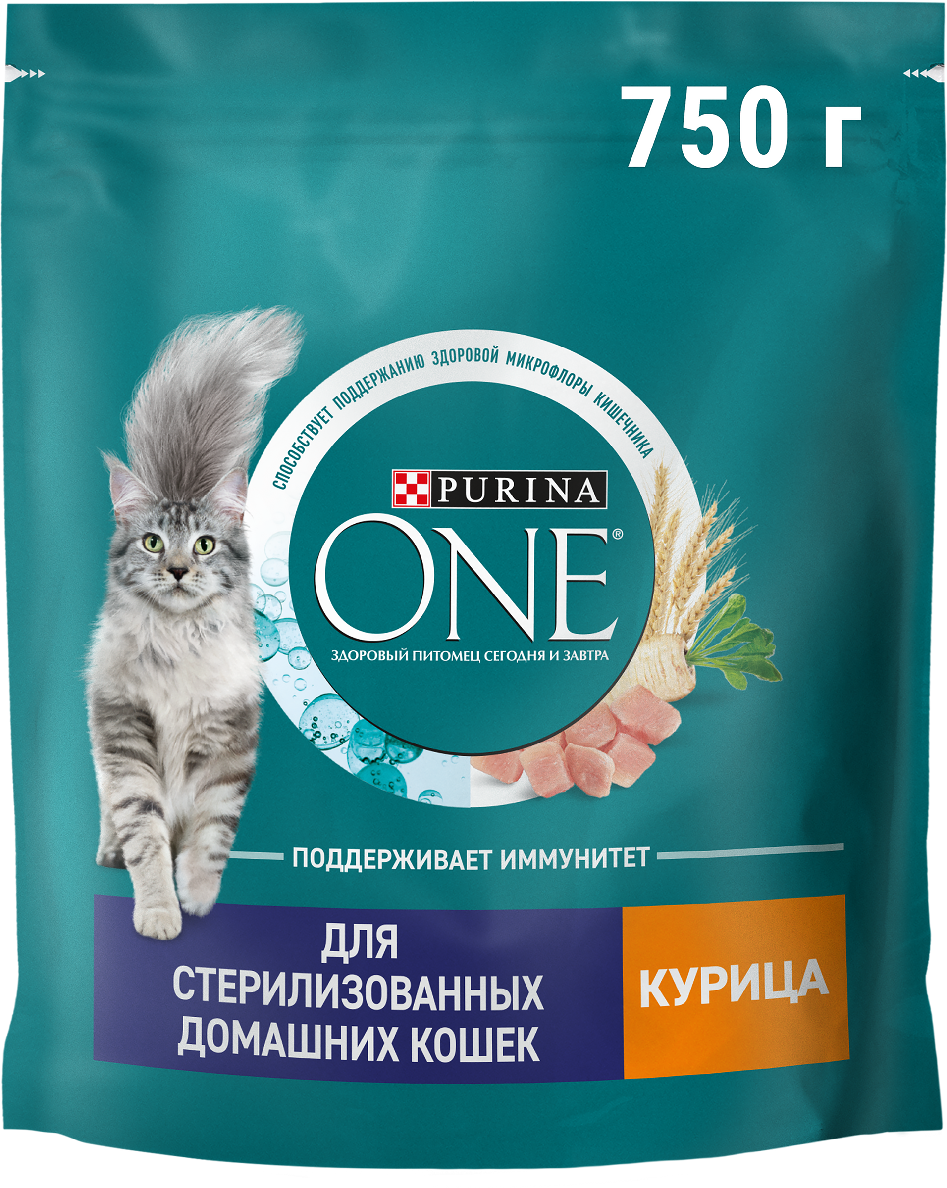 Изображение товара Корм сухой PURINA ONE Курица 750г для стерилизованных взрослых кошек