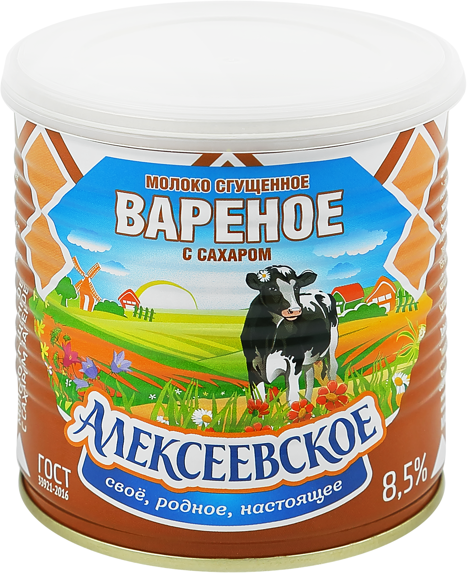 Изображение товара Молоко сгущенное АЛЕКСЕЕВСКОЕ Вареное 8,5%, без змж ГОСТ, 360г