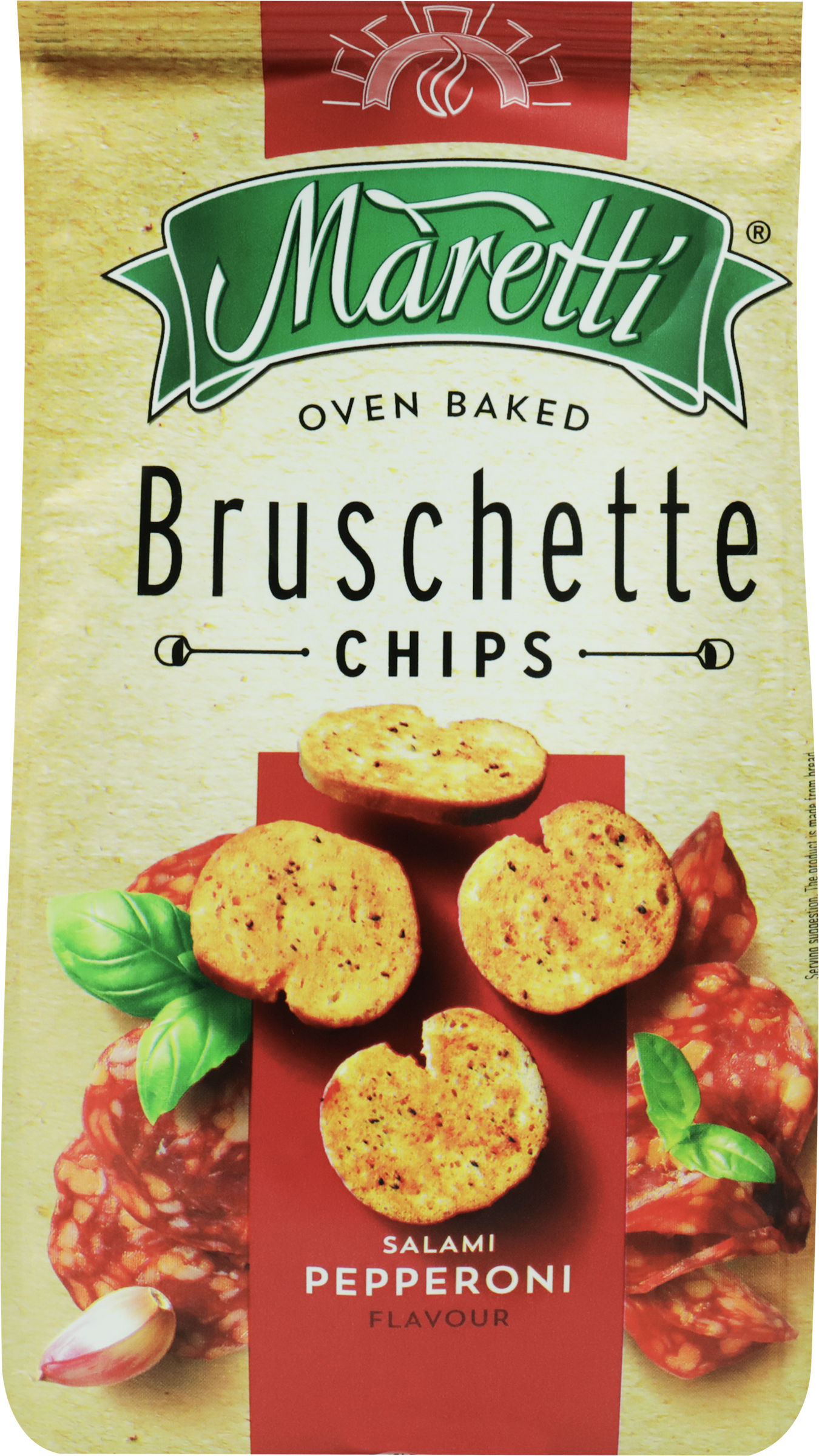 Изображение товара Сухарики пшеничные MARETTI Брускетти со вкусом салями, 70г