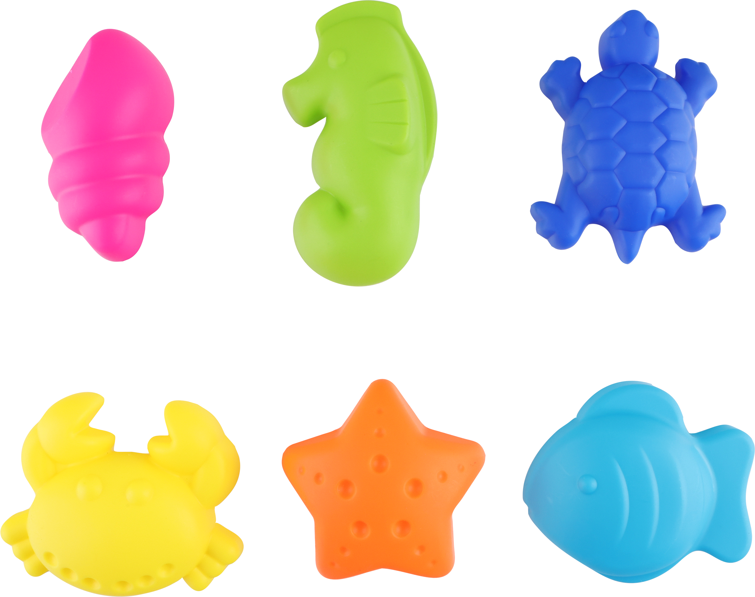 Изображение товара Набор игровой для песка BIGGA Морские обитатели, формочки для песка 6 
предметов