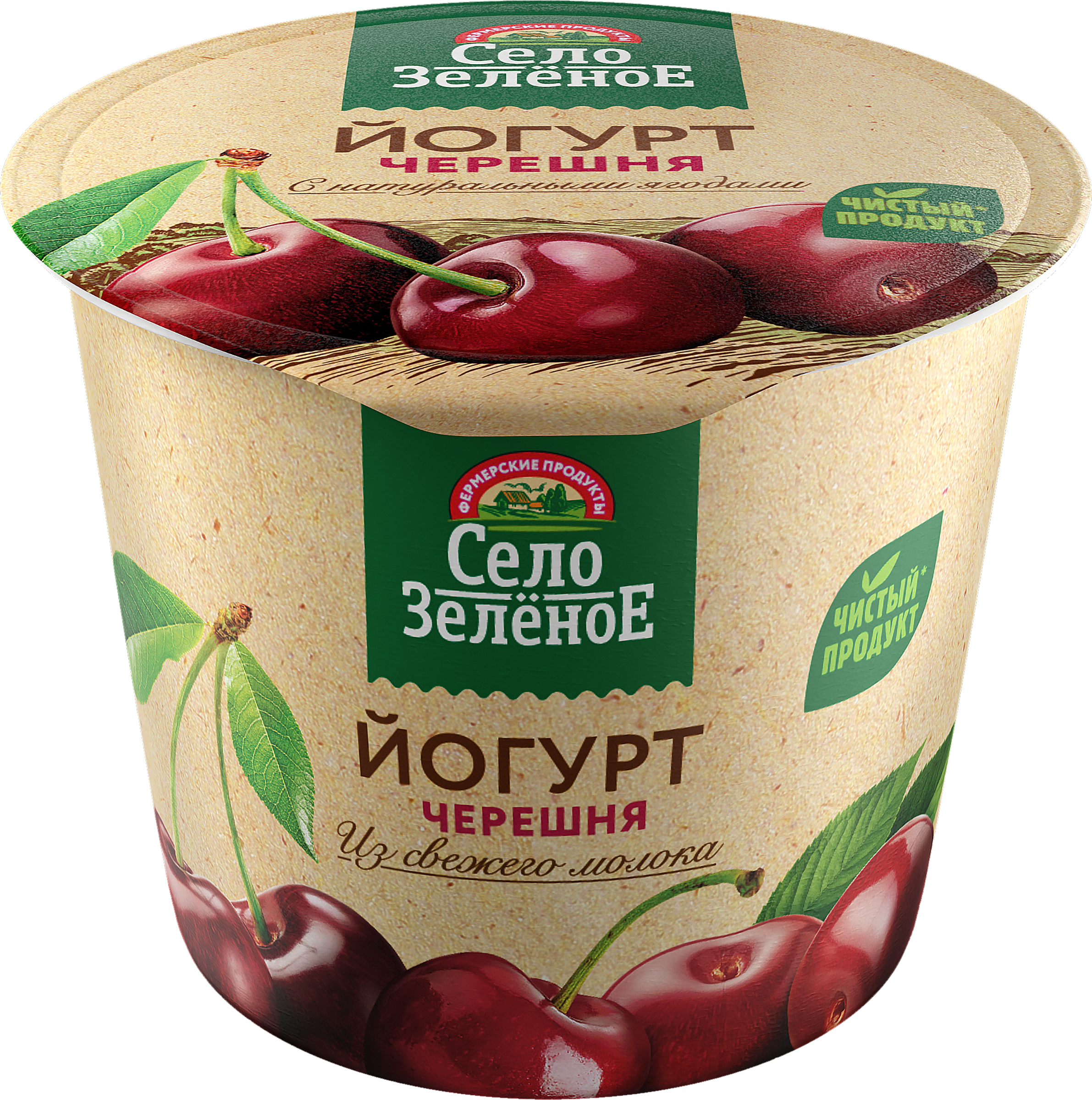 Изображение товара Йогурт СЕЛО ЗЕЛЕНОЕ Черешня 3,5%, без змж, 120г