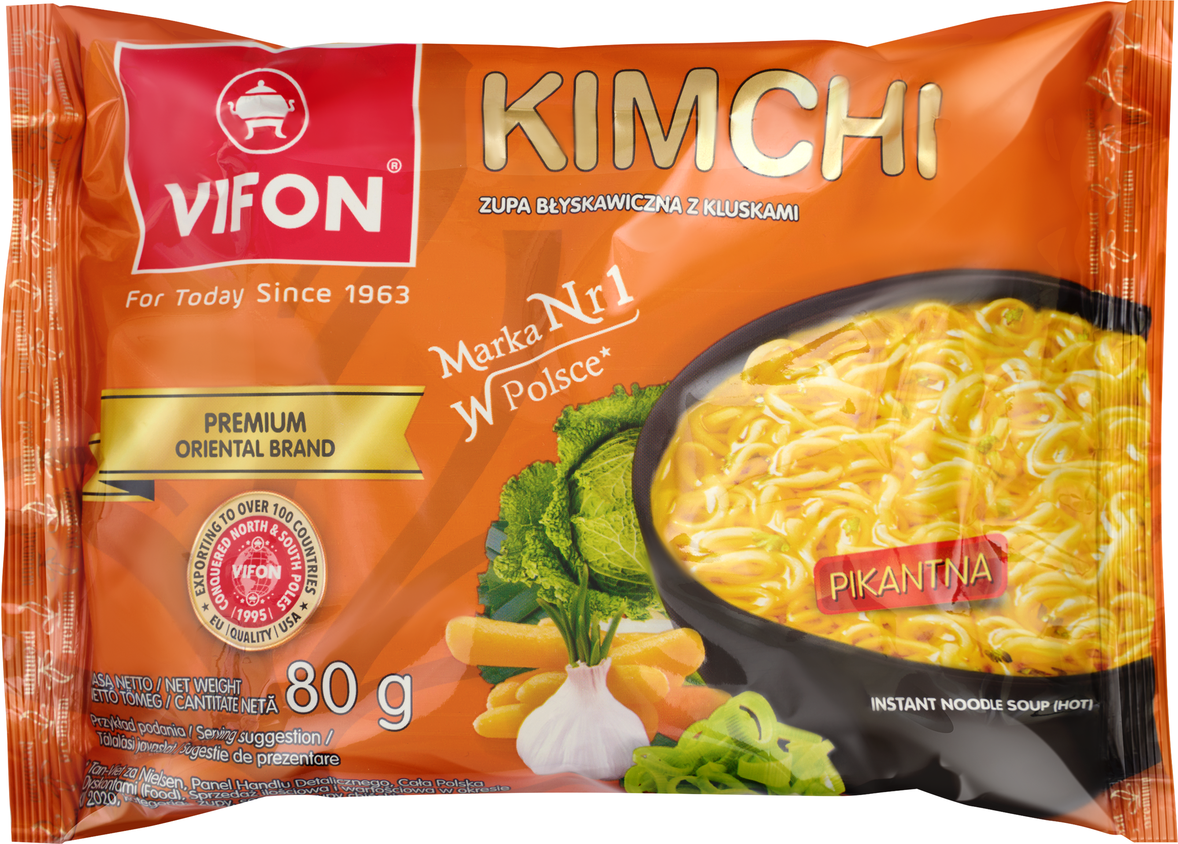 Изображение товара Лапша VIFON Kim Chi Премиум 80 г для быстрого приготовления