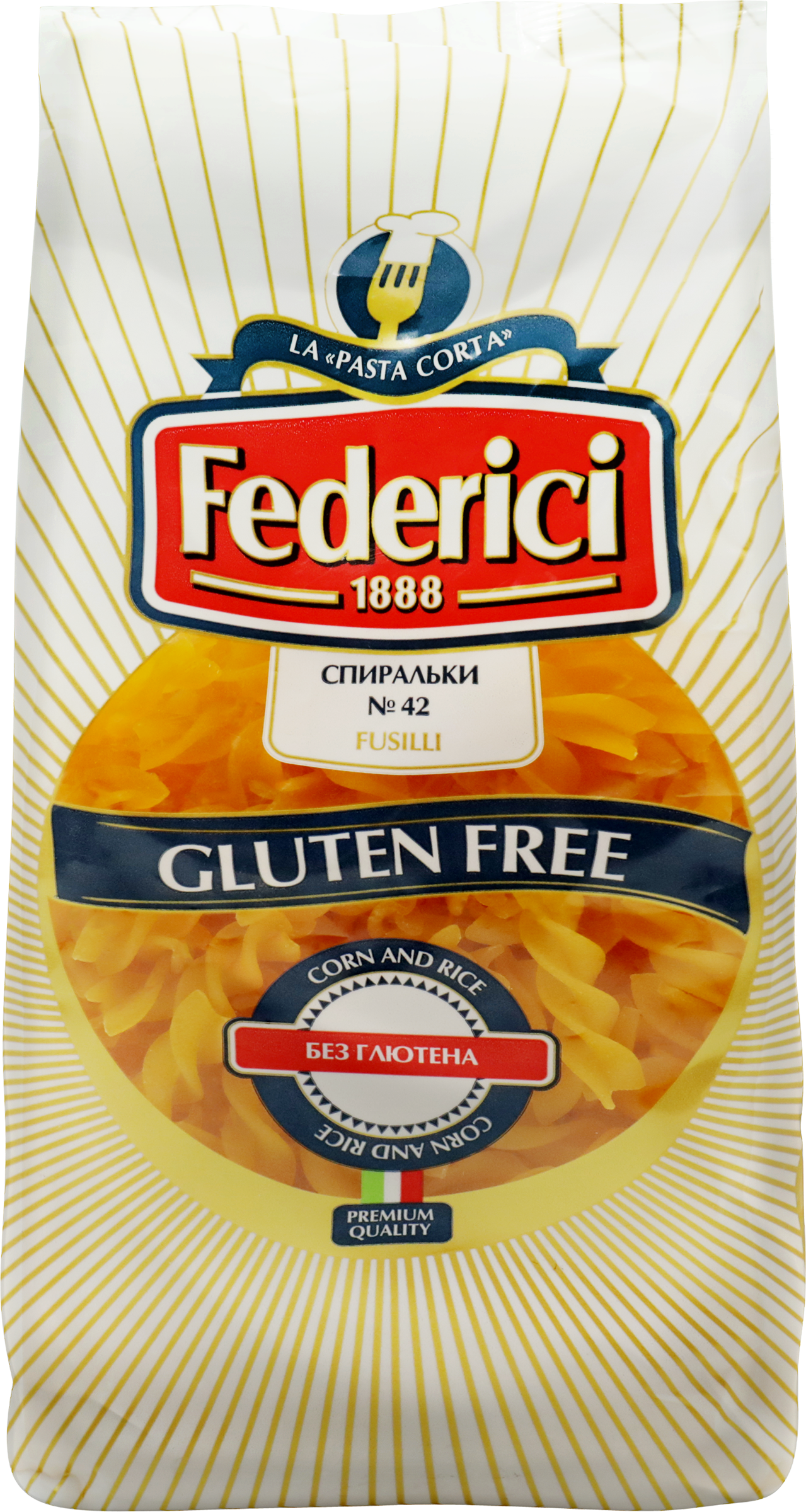 Изображение товара Макароны безглютеновые FEDERICI Спиральки, 400г для веганов