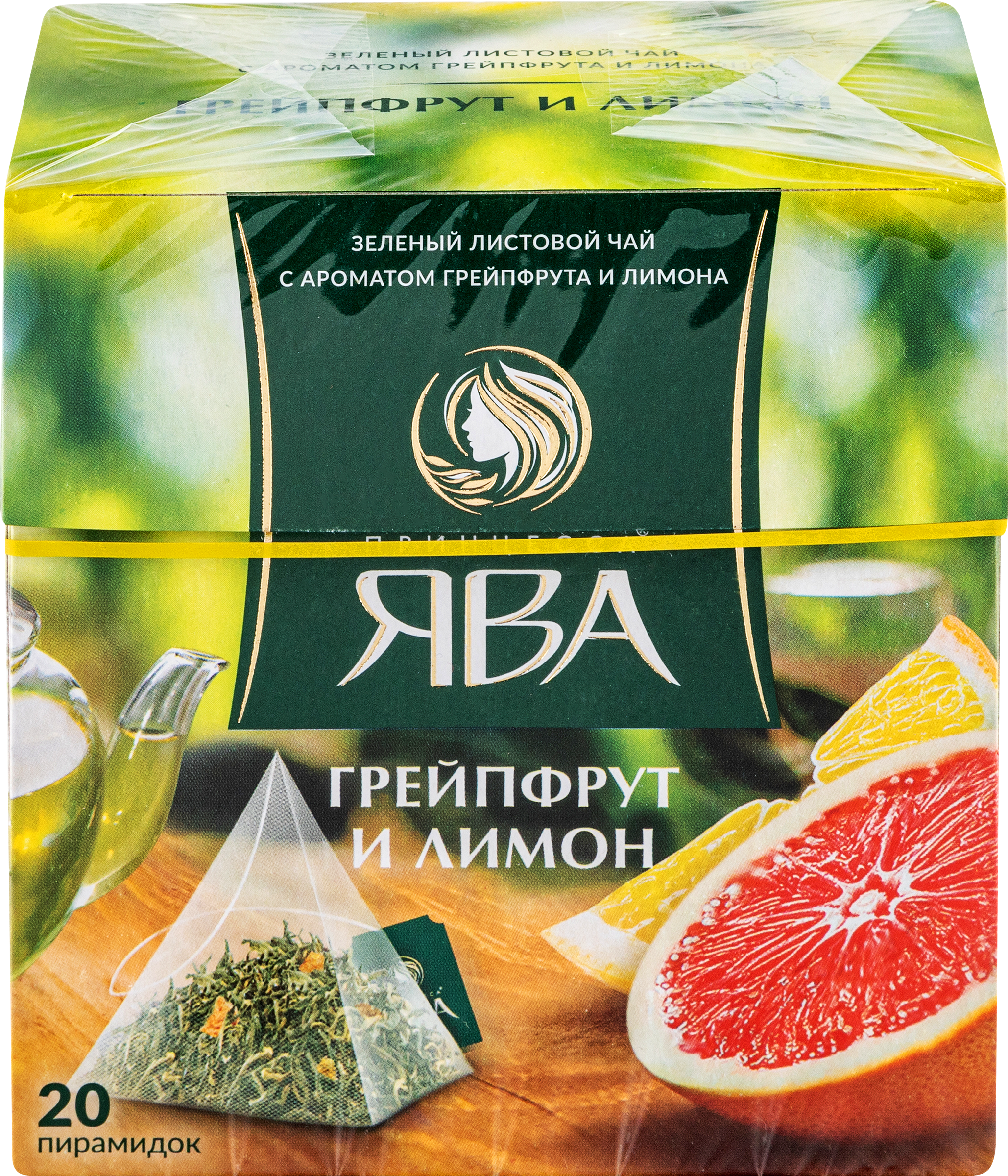 Изображение товара Чай зеленый ПРИНЦЕССА ЯВА китайский байховый с ароматом грейпфрута и цедры лимона, 20пир