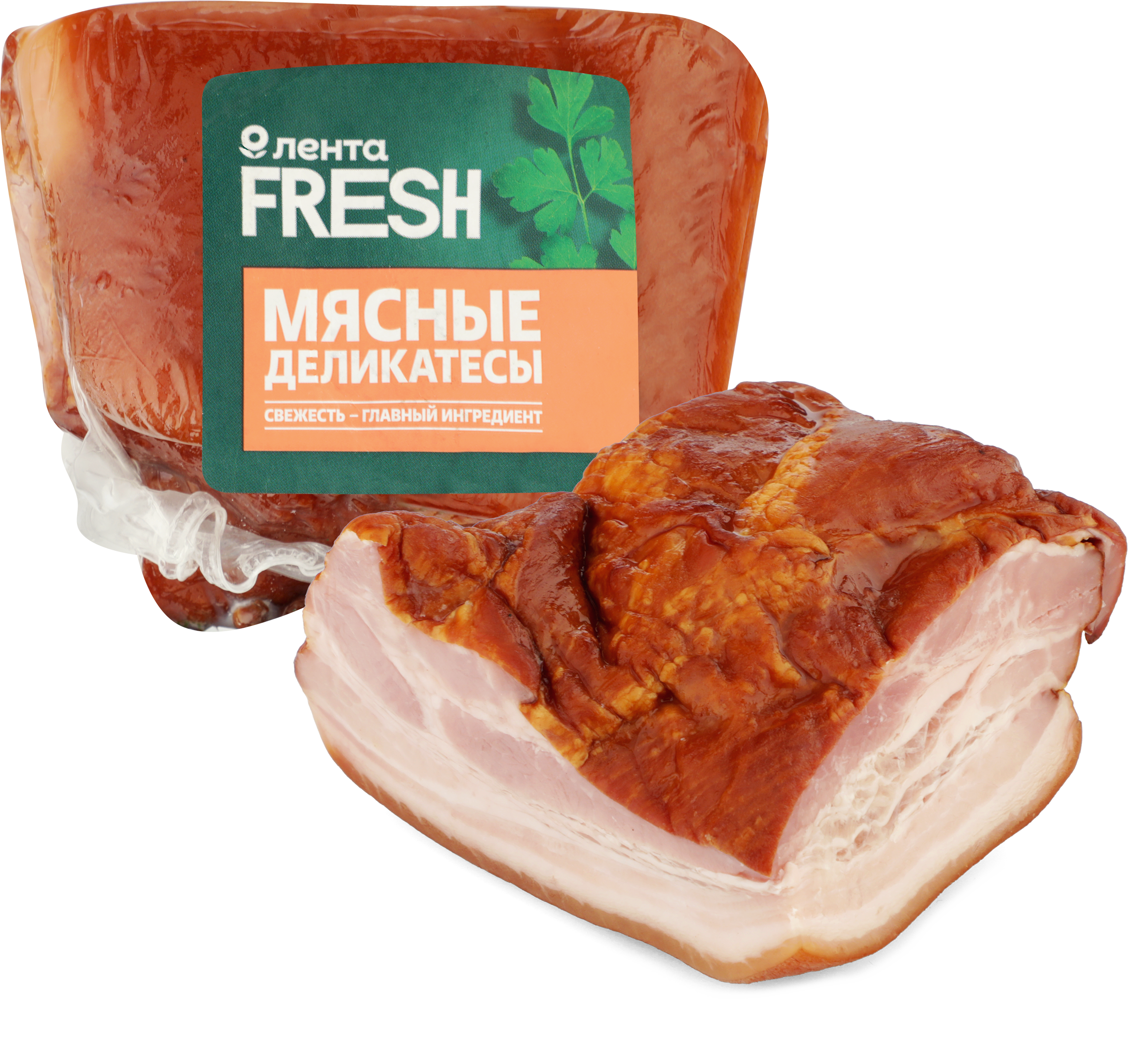 Изображение товара Грудинка копчено-вареная из свинины ЛЕНТА FRESH 495721