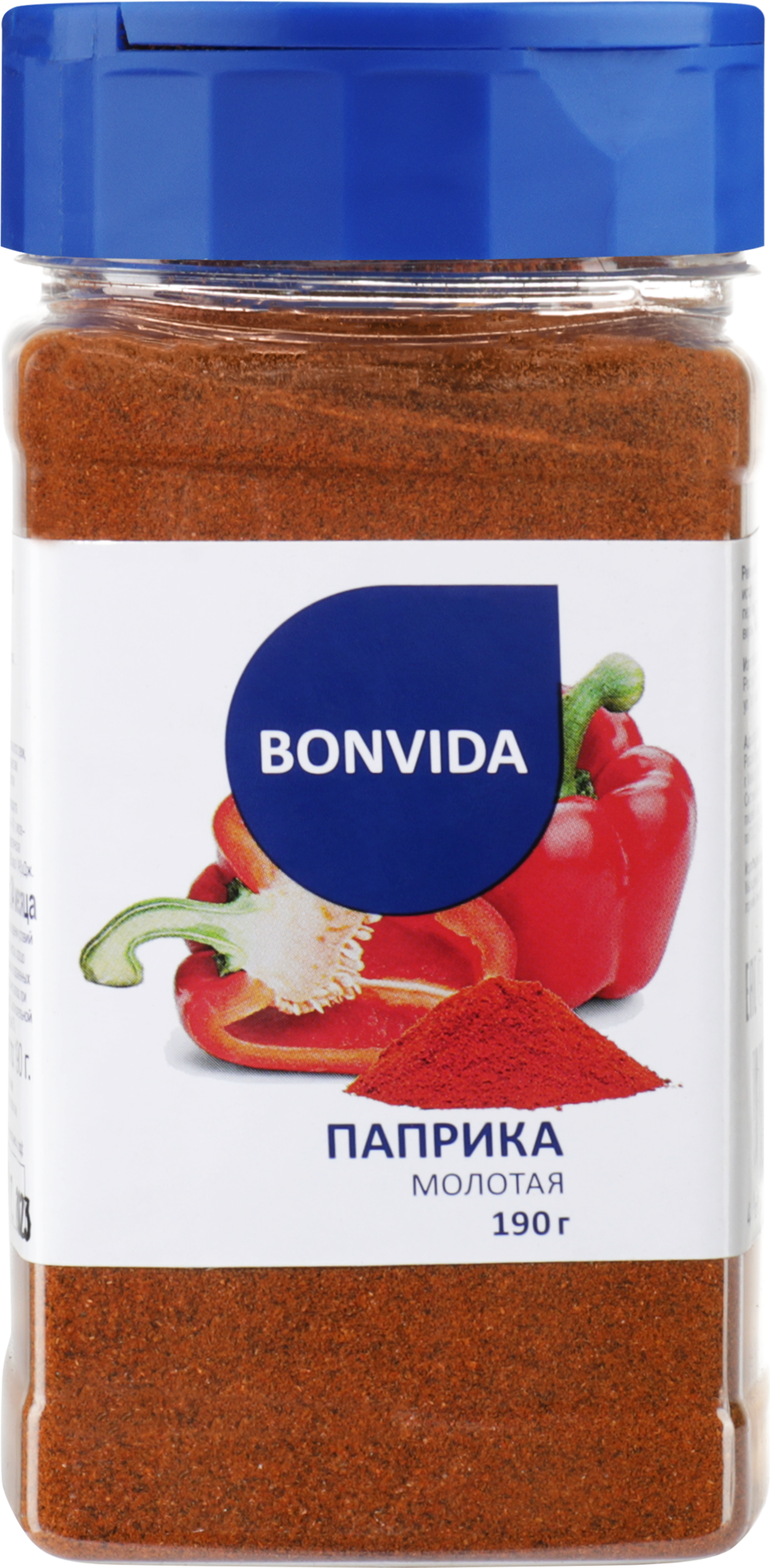 Изображение товара Паприка молотая BONVIDA 190г - качественная приправа для мясных и рыбных блюд